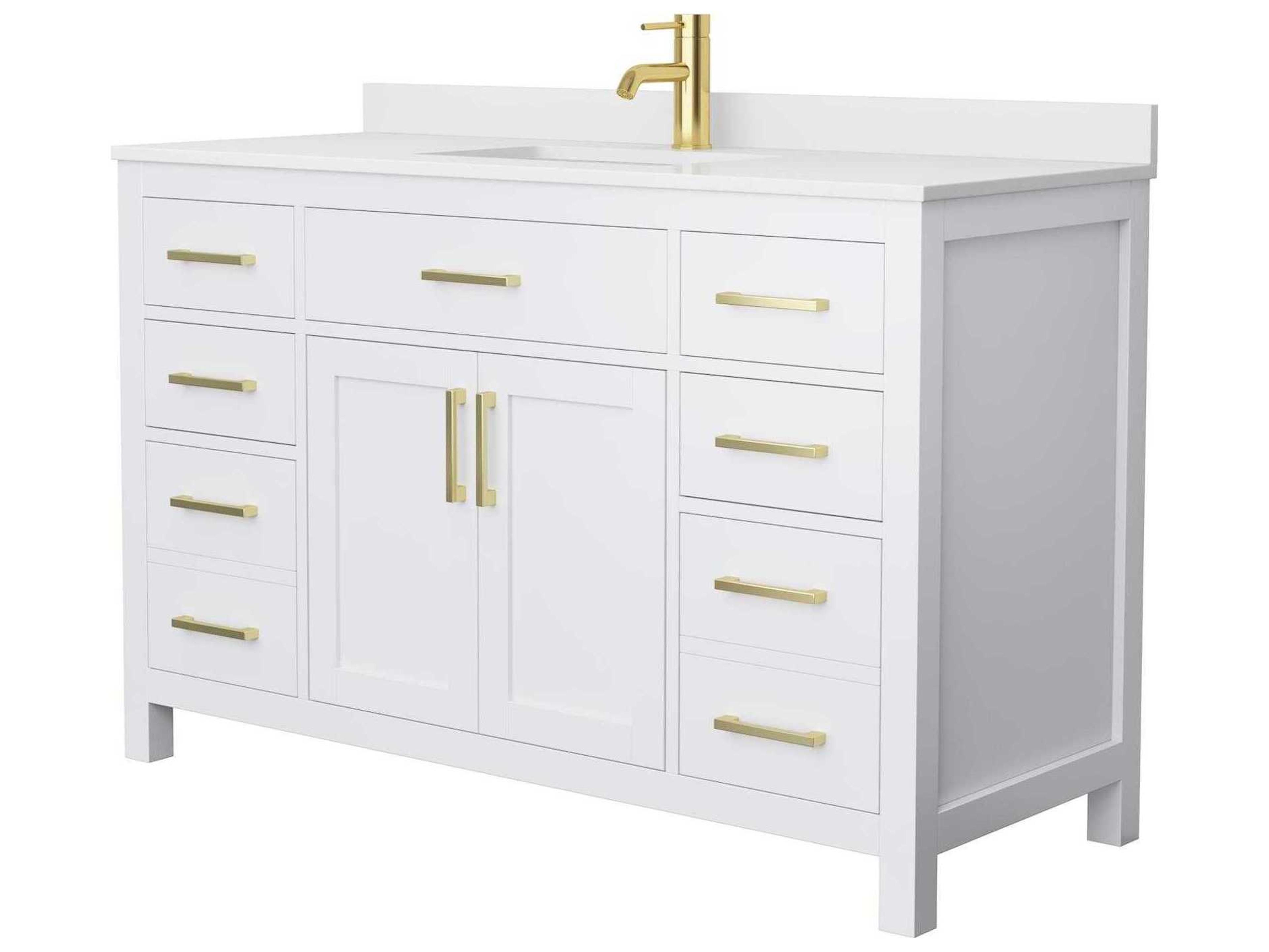 Wyndham Collection Beckett 54" White Vanity