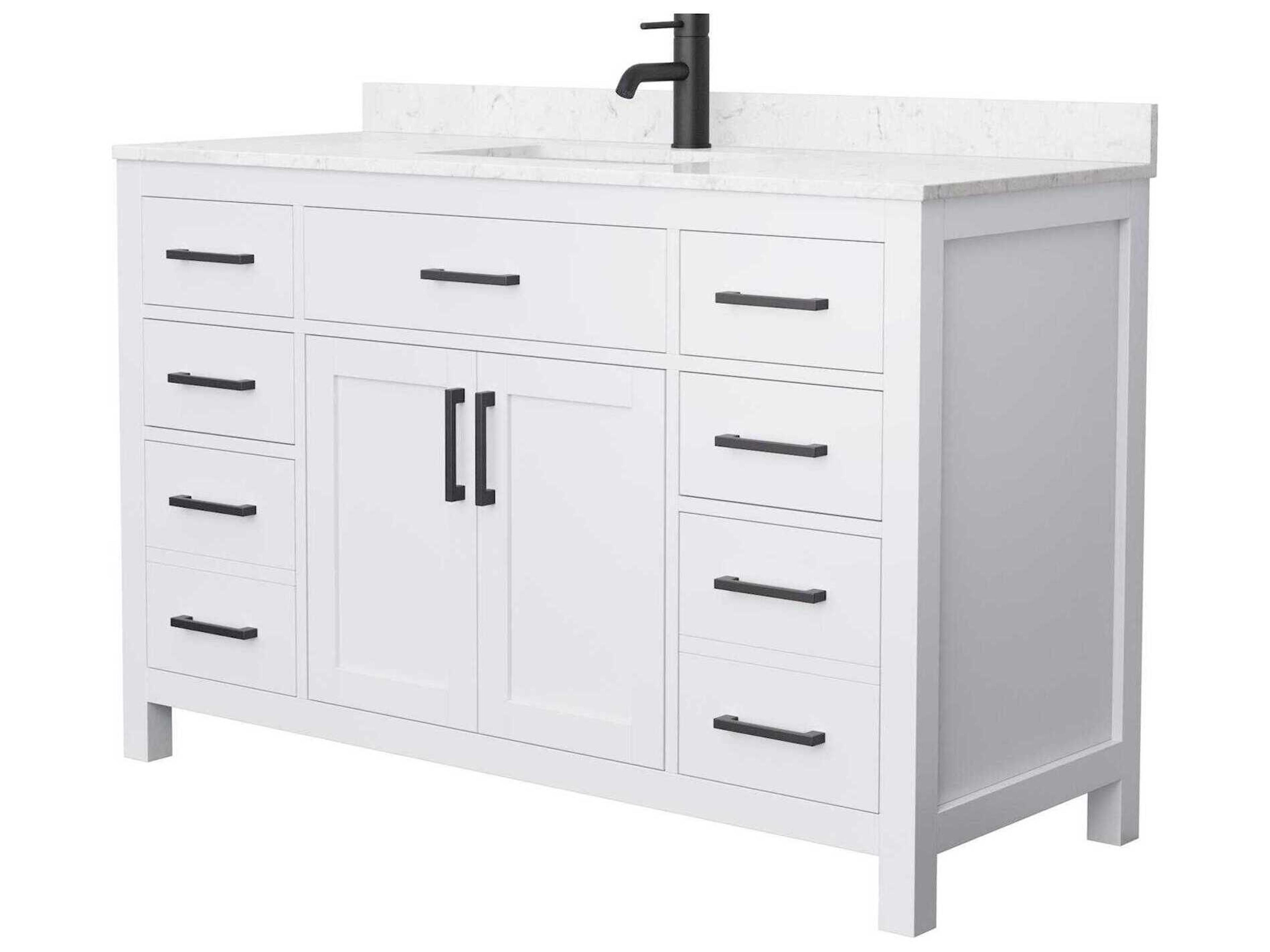 Wyndham Collection Beckett 54" White Vanity