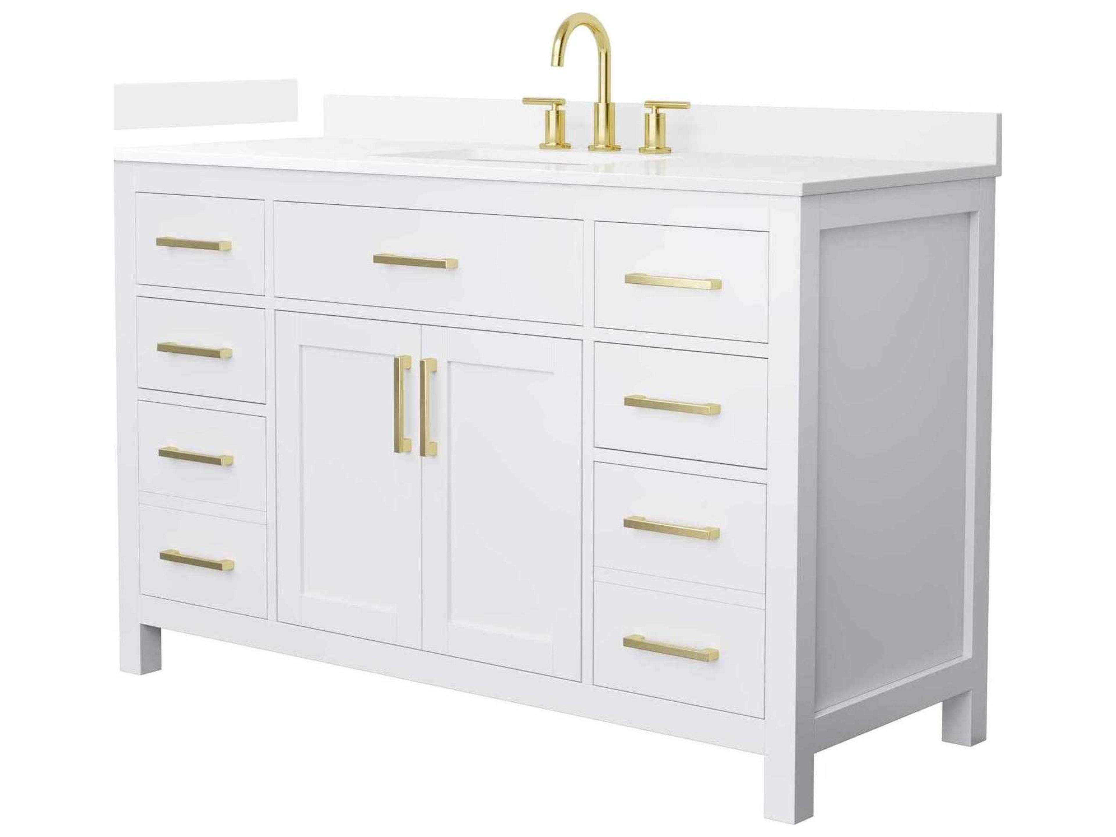 Wyndham Collection Beckett 54" White Vanity
