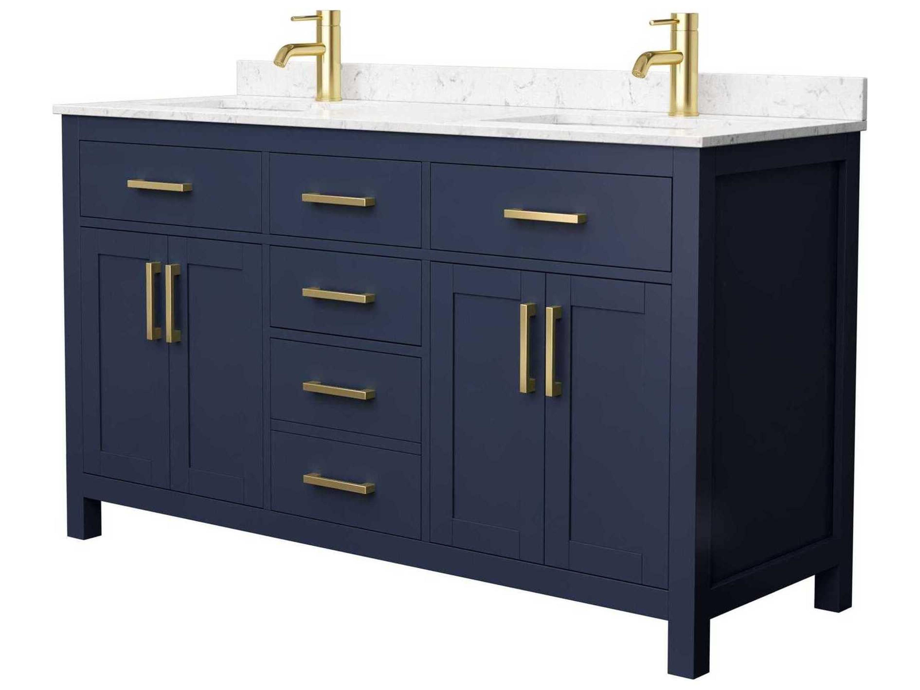 Wyndham Collection Beckett 60" Dark Blue Vanity