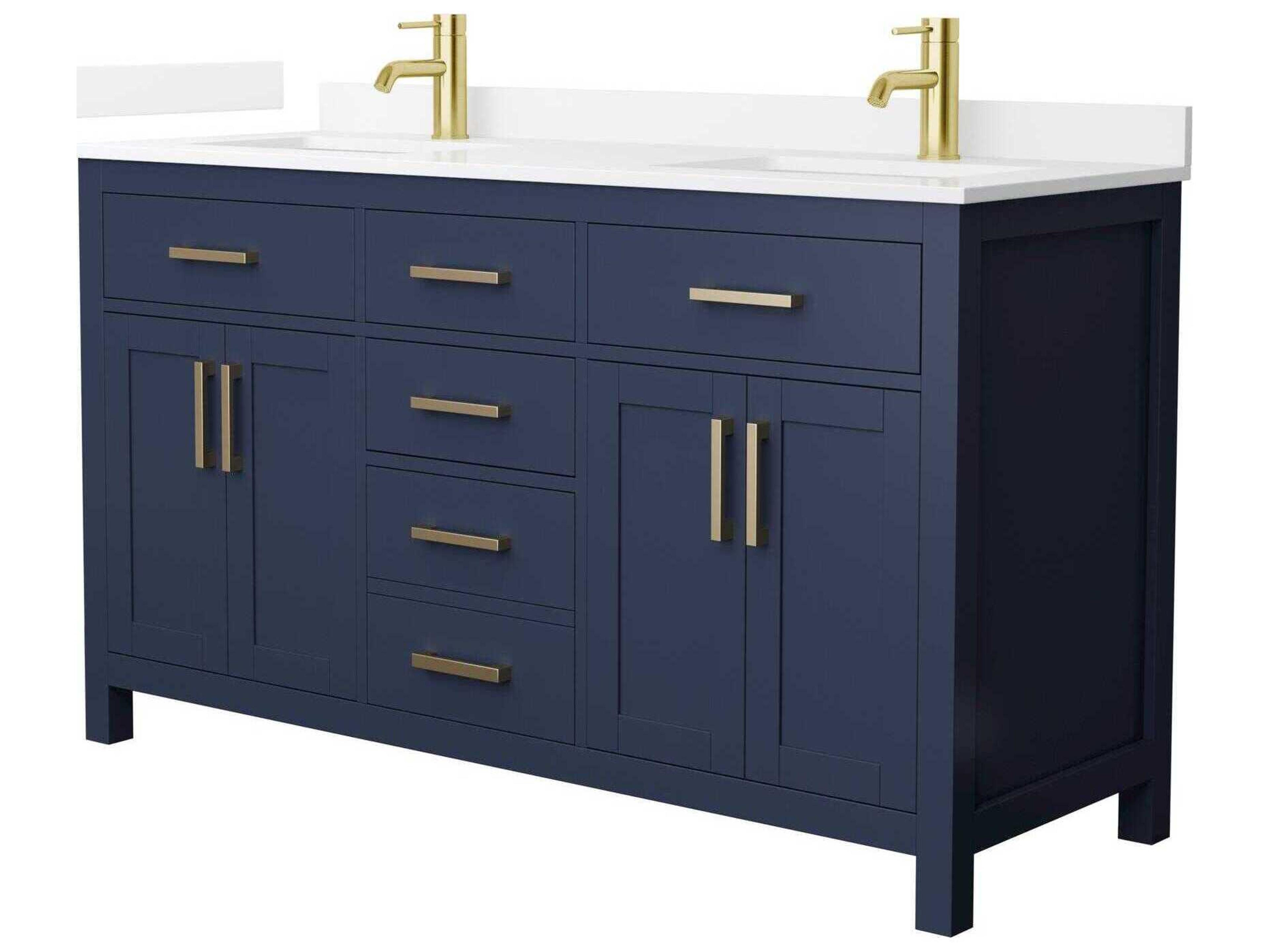 Wyndham Collection Beckett 60" Dark Blue Vanity