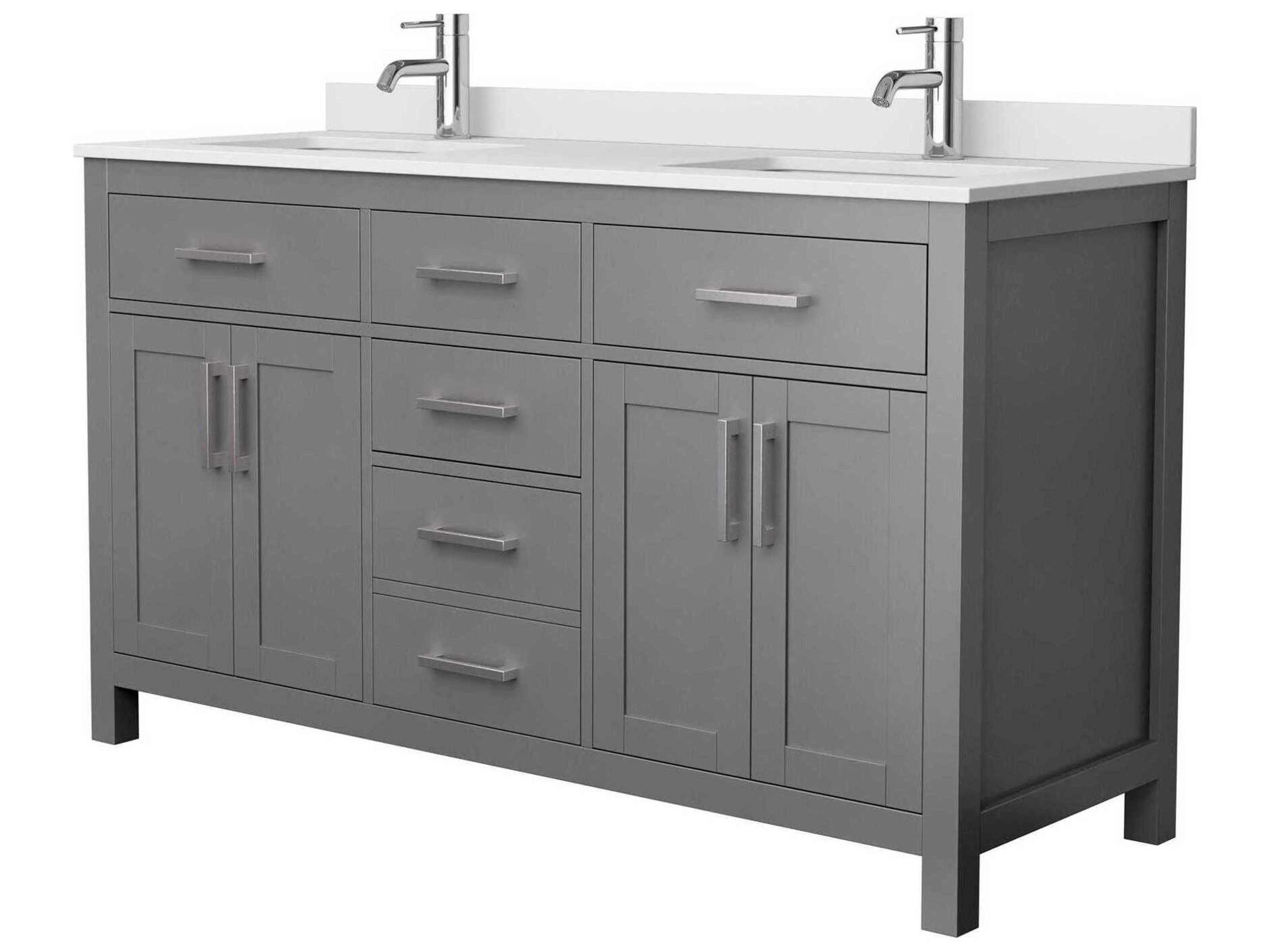 Wyndham Collection Beckett 60" Dark Gray Vanity
