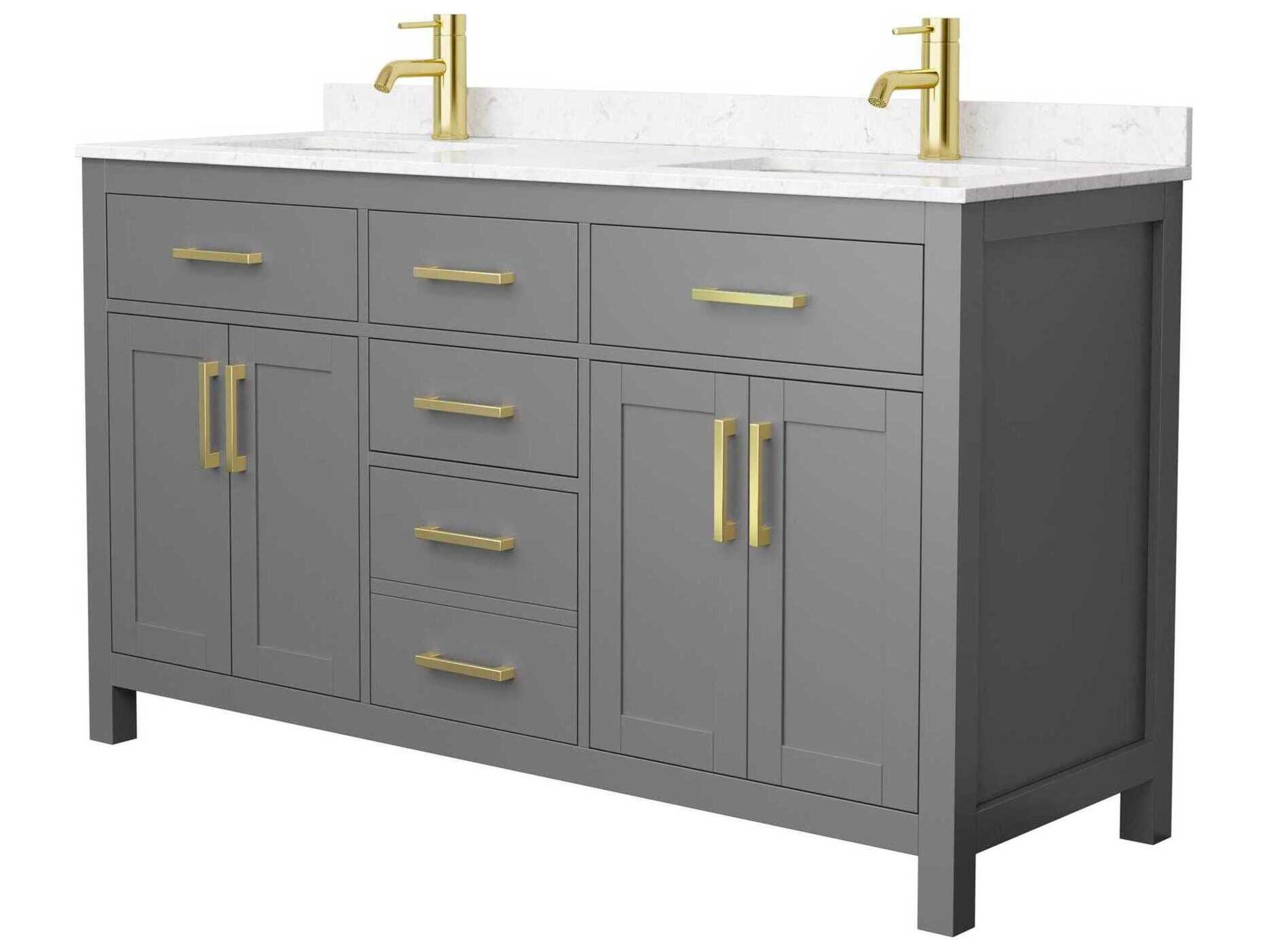 Wyndham Collection Beckett 60" Dark Gray Vanity