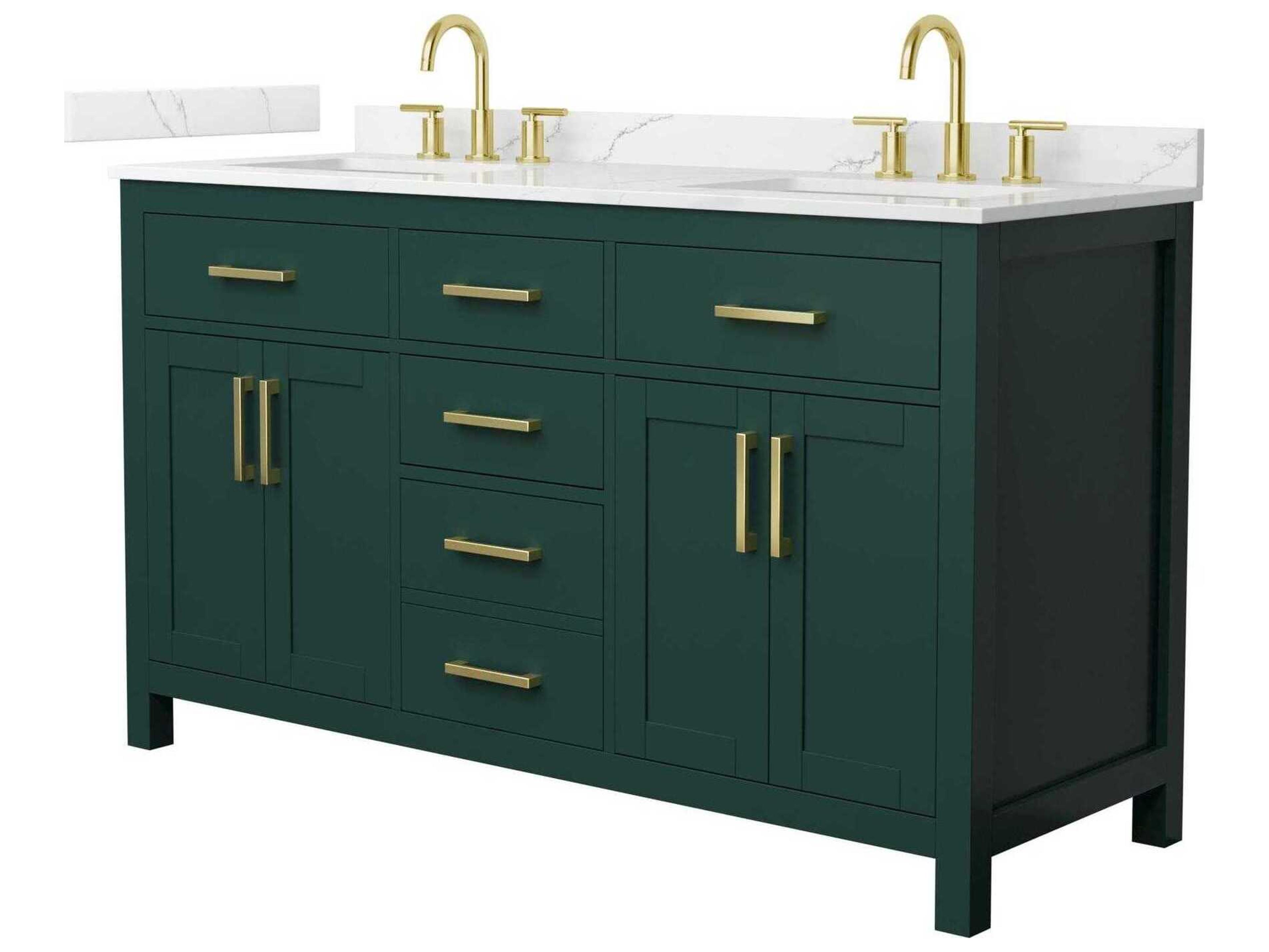 Wyndham Collection Beckett 60" Green Vanity