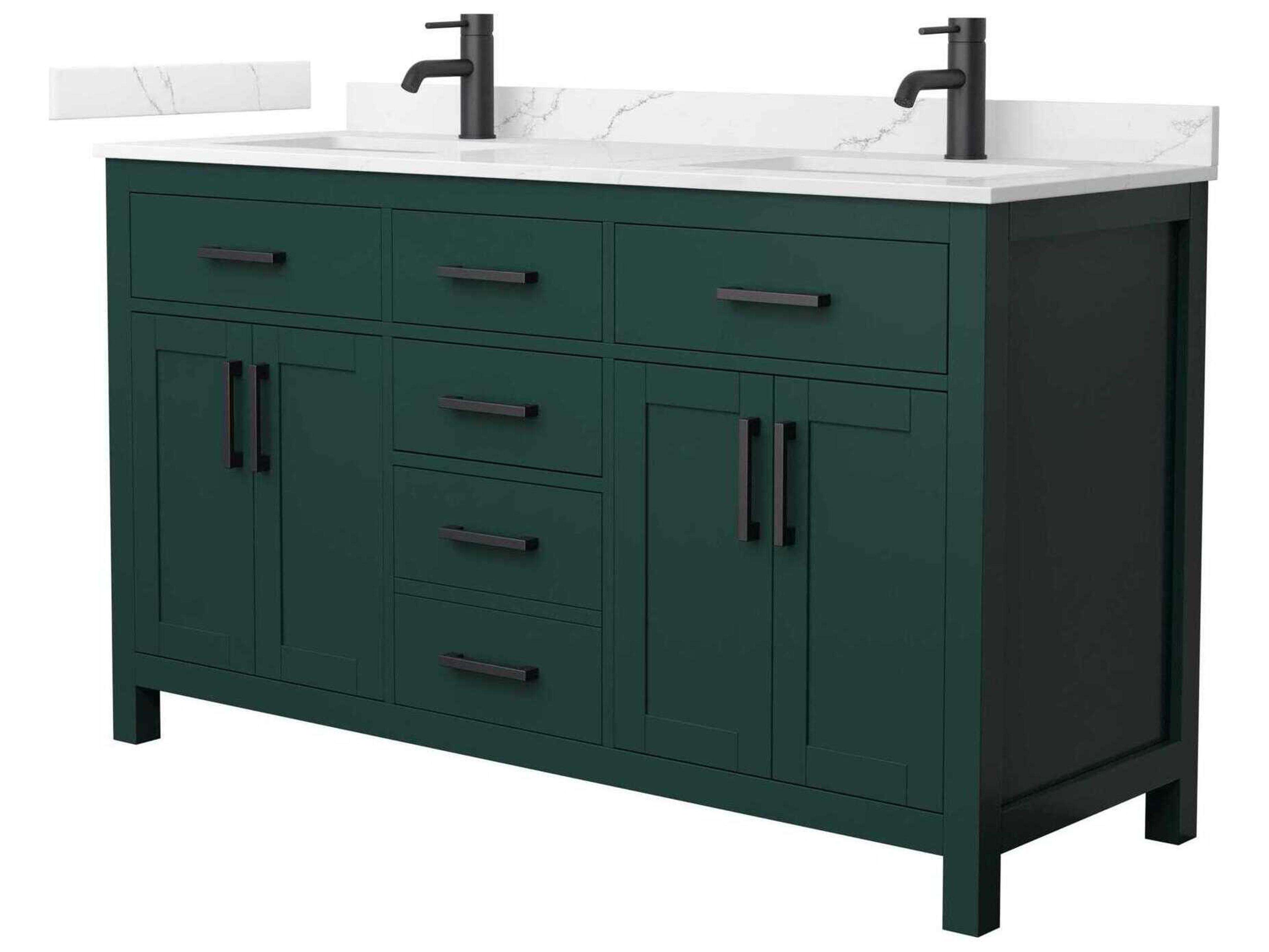 Wyndham Collection Beckett 60" Green Vanity