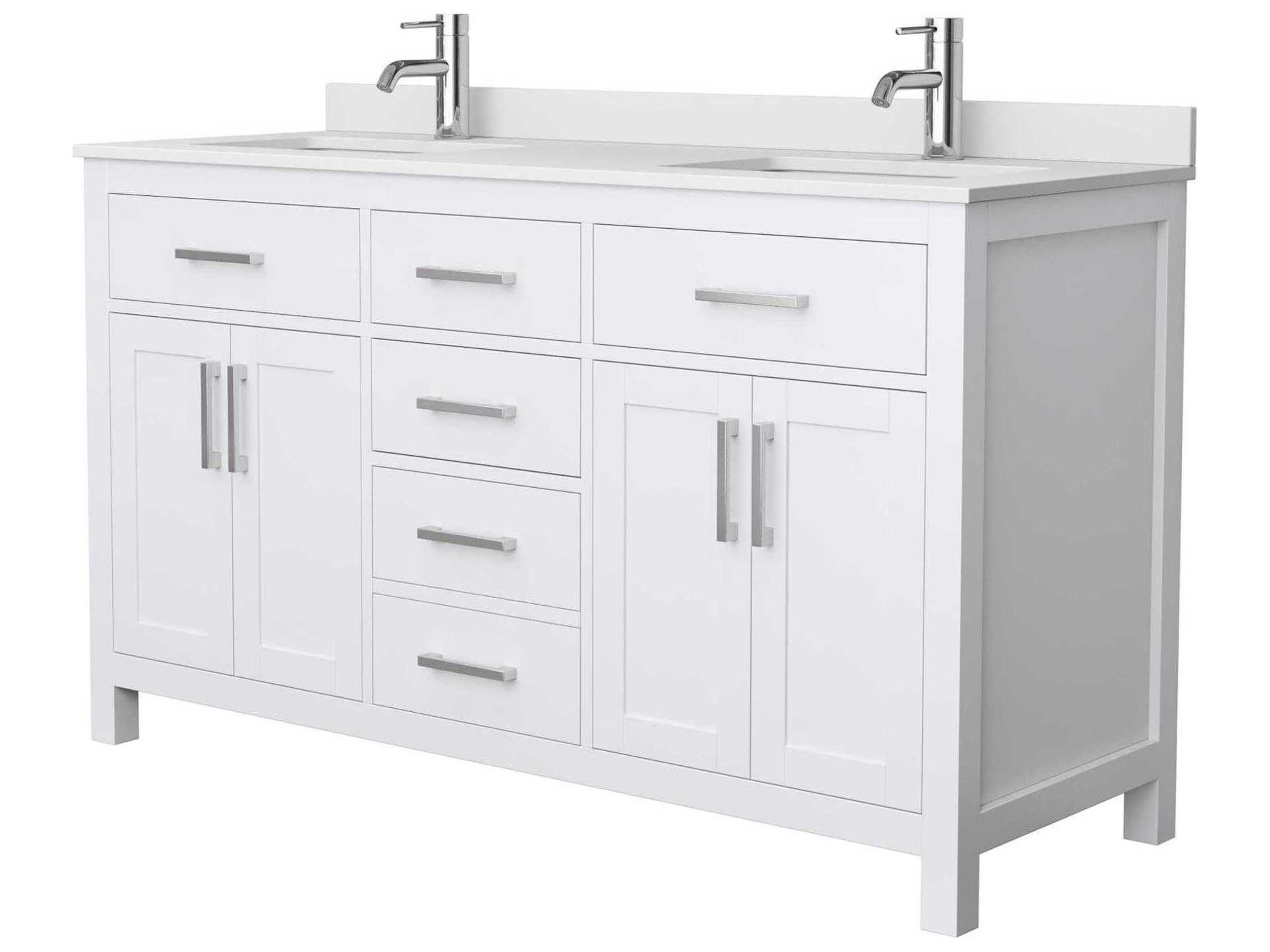 Wyndham Collection Beckett 60" White Vanity