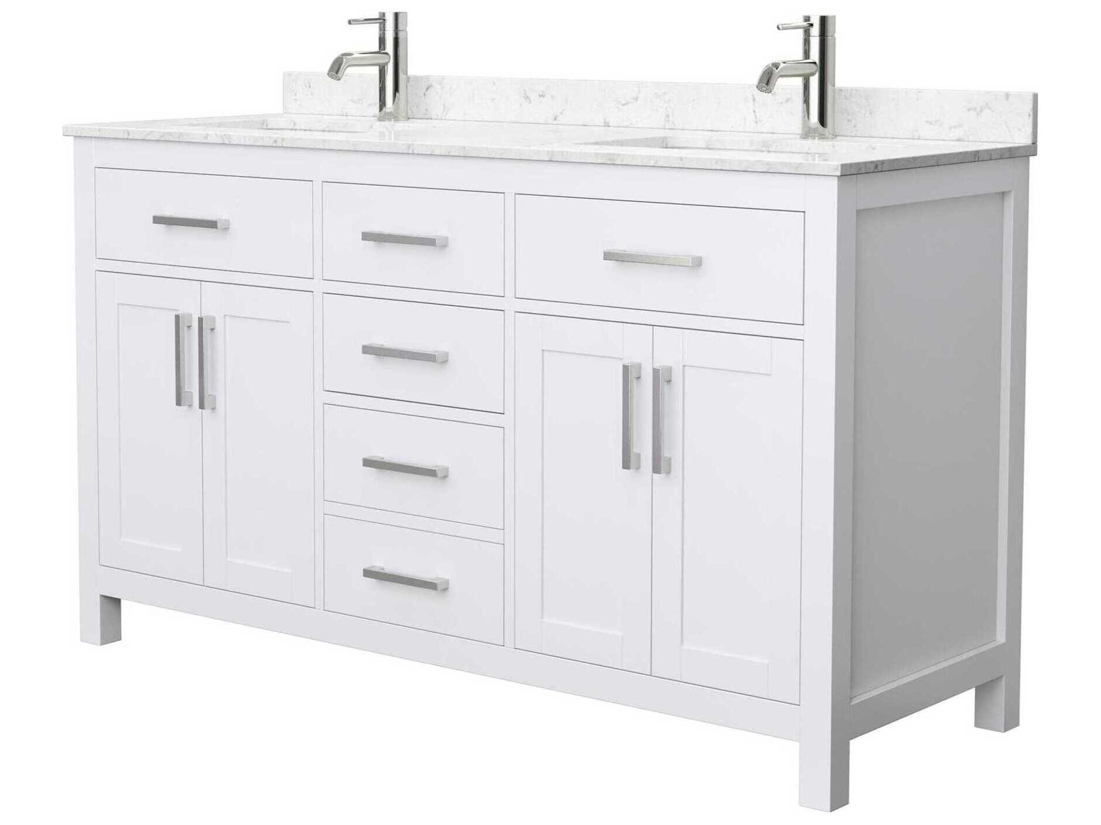 Wyndham Collection Beckett 60" White Vanity