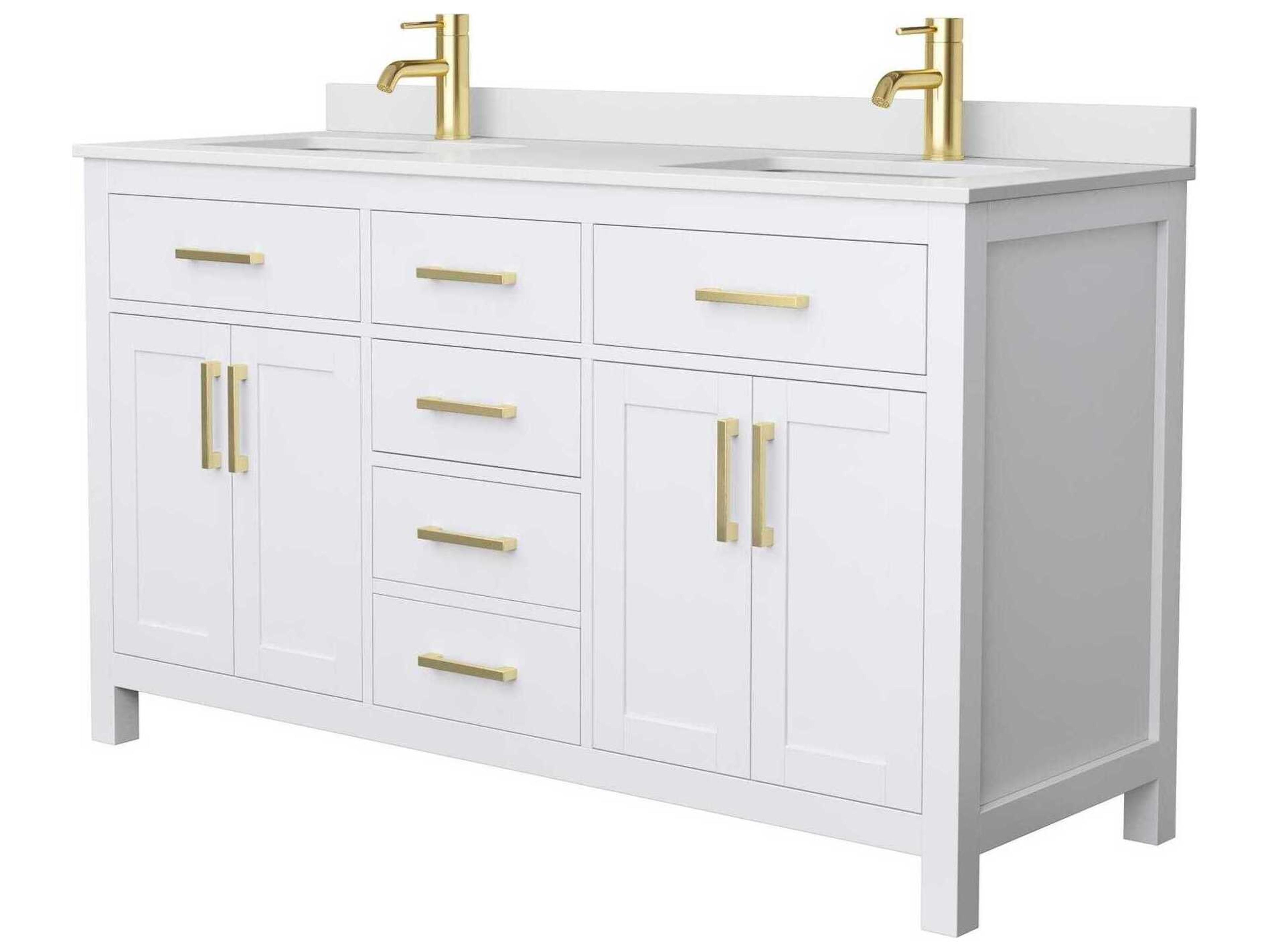 Wyndham Collection Beckett 60" White Vanity