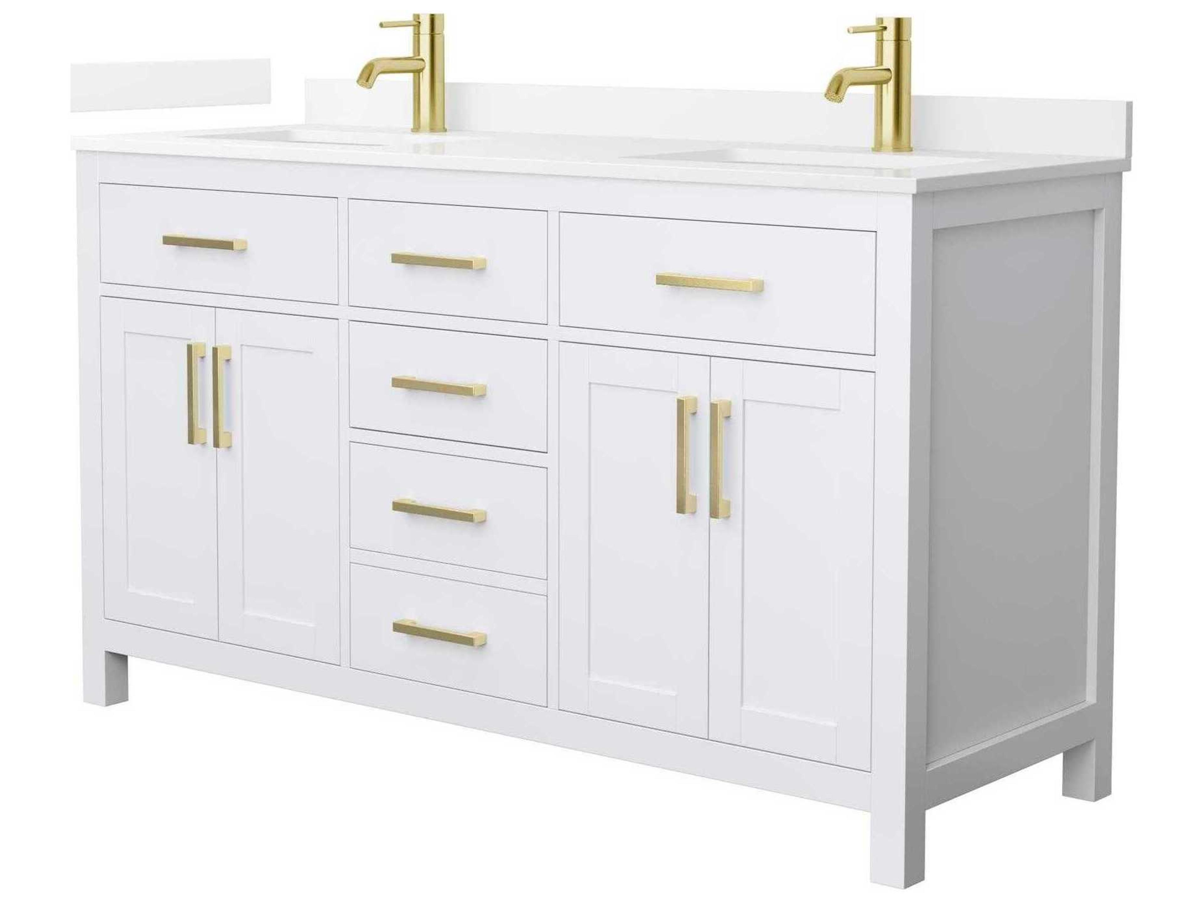 Wyndham Collection Beckett 60" White Vanity