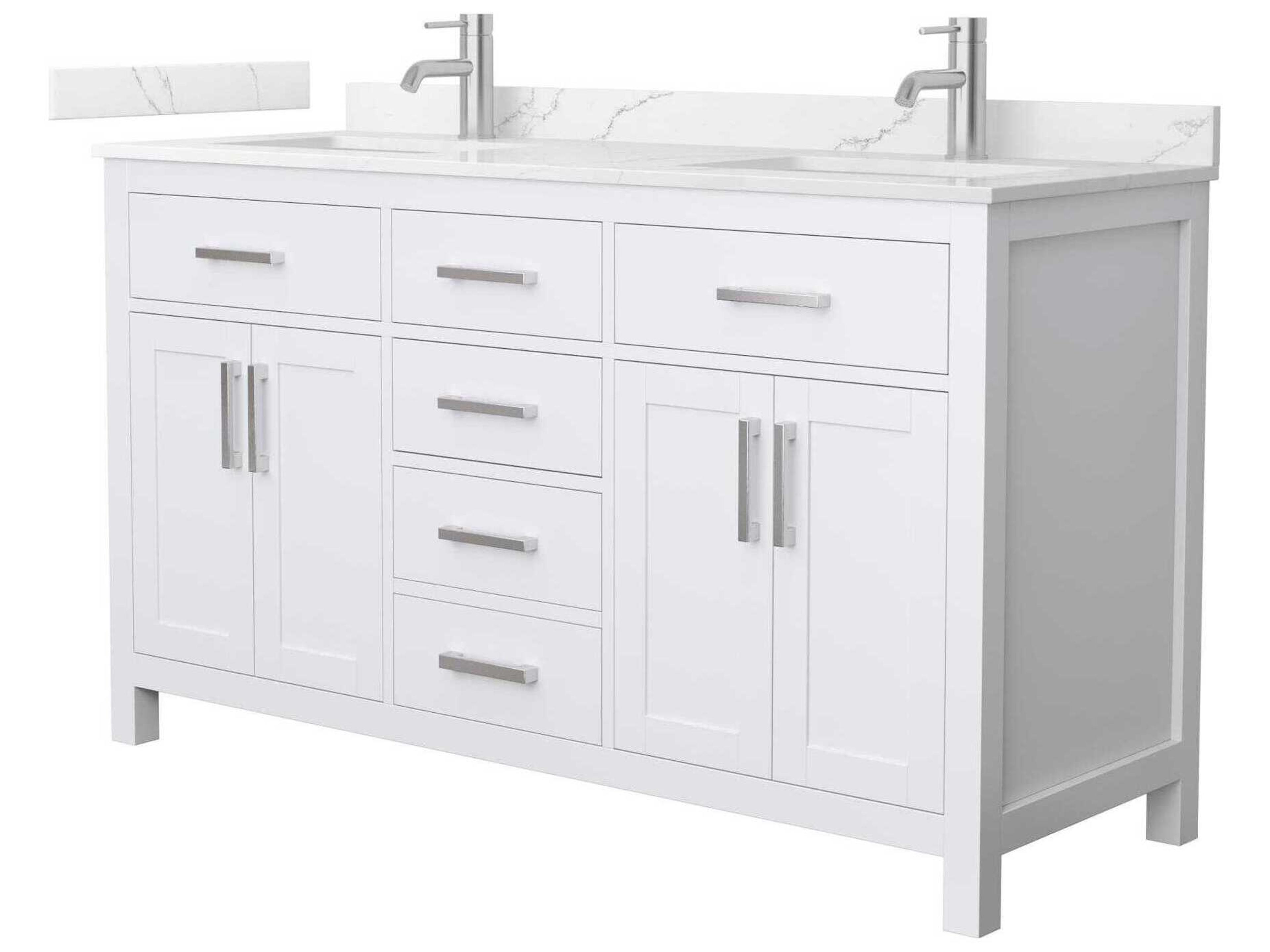 Wyndham Collection Beckett 60" White Vanity