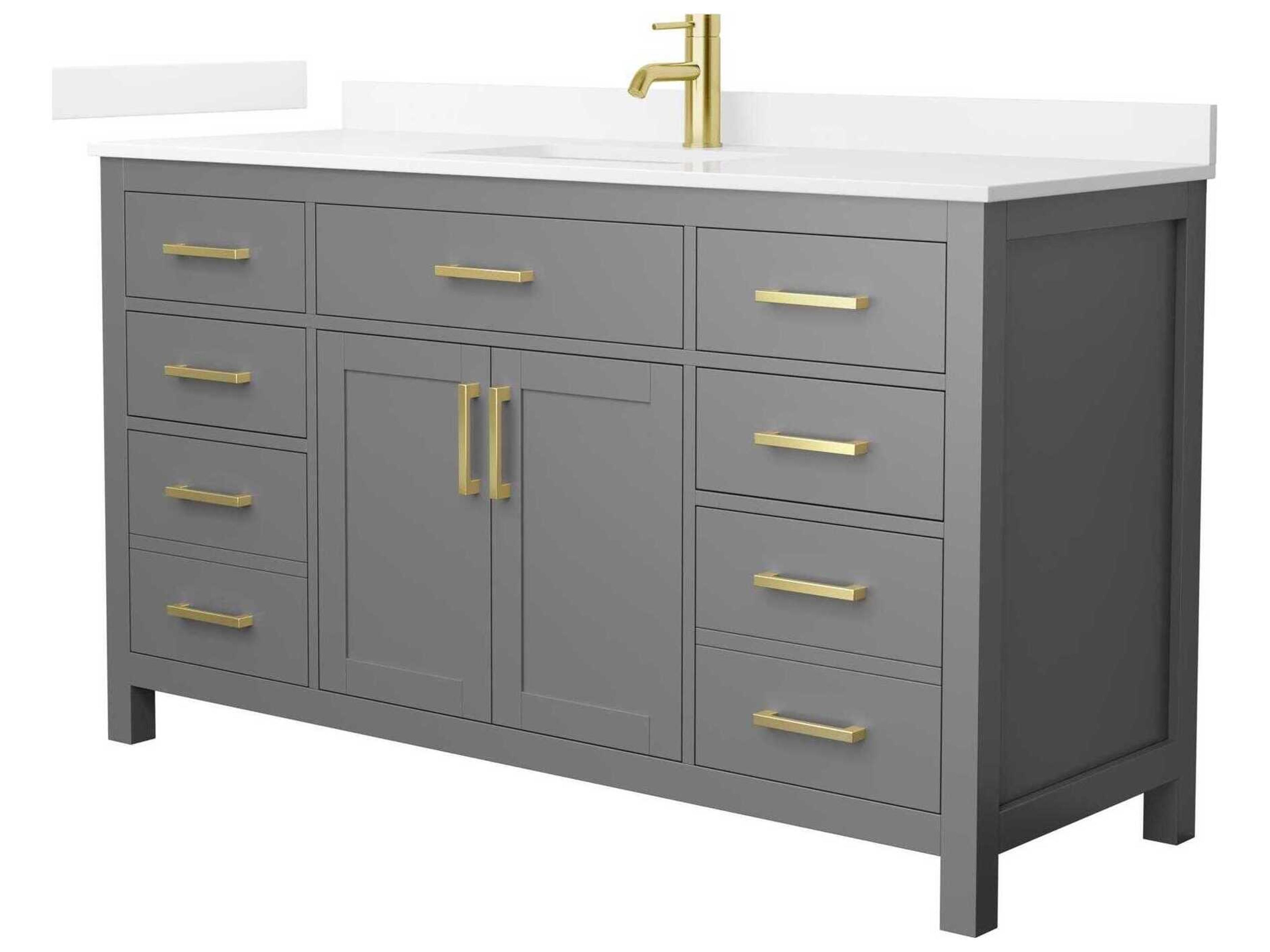 Wyndham Collection Beckett 60" Dark Gray Vanity