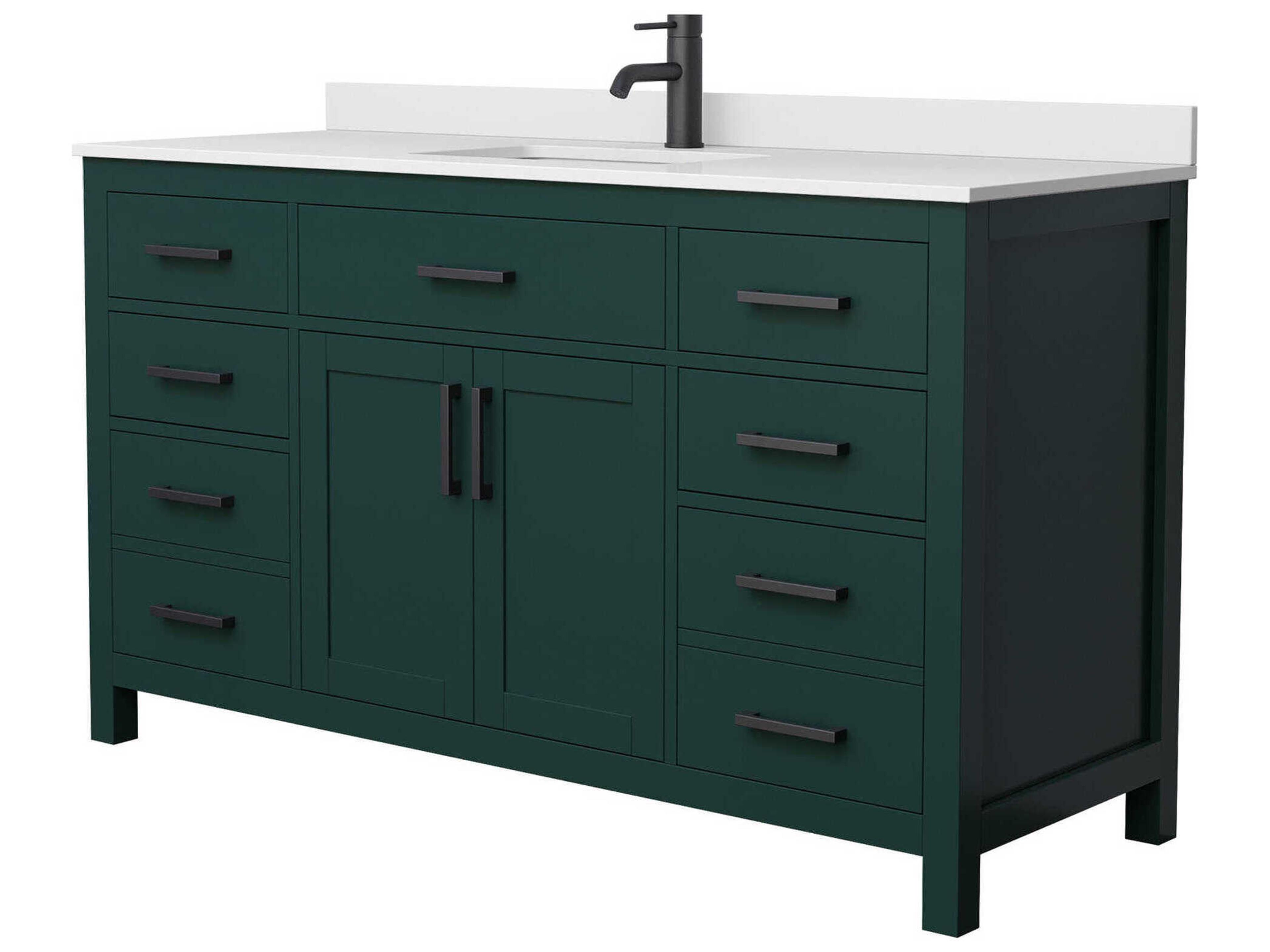 Wyndham Collection Beckett 60" Green Vanity