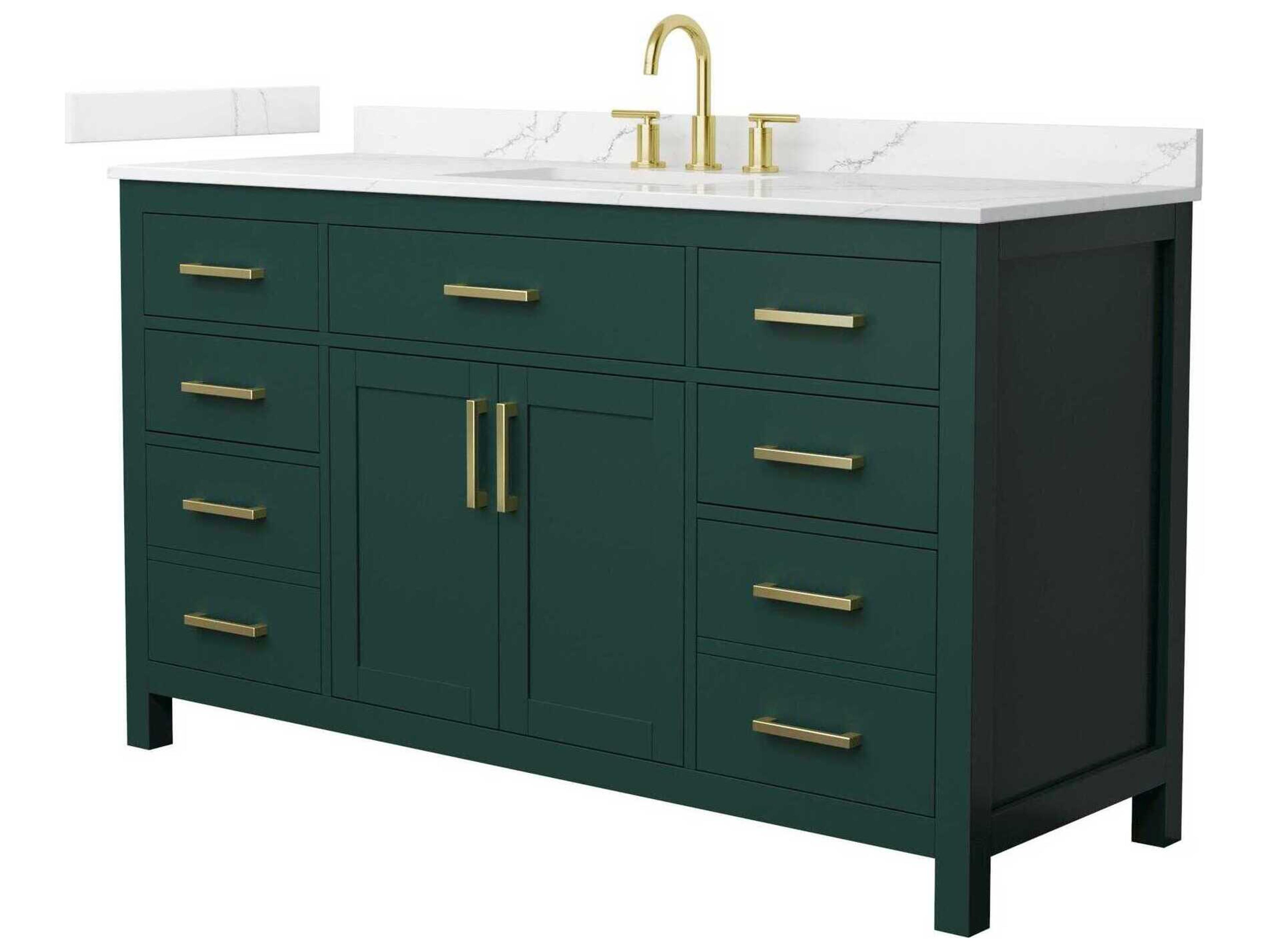Wyndham Collection Beckett 60" Green Vanity