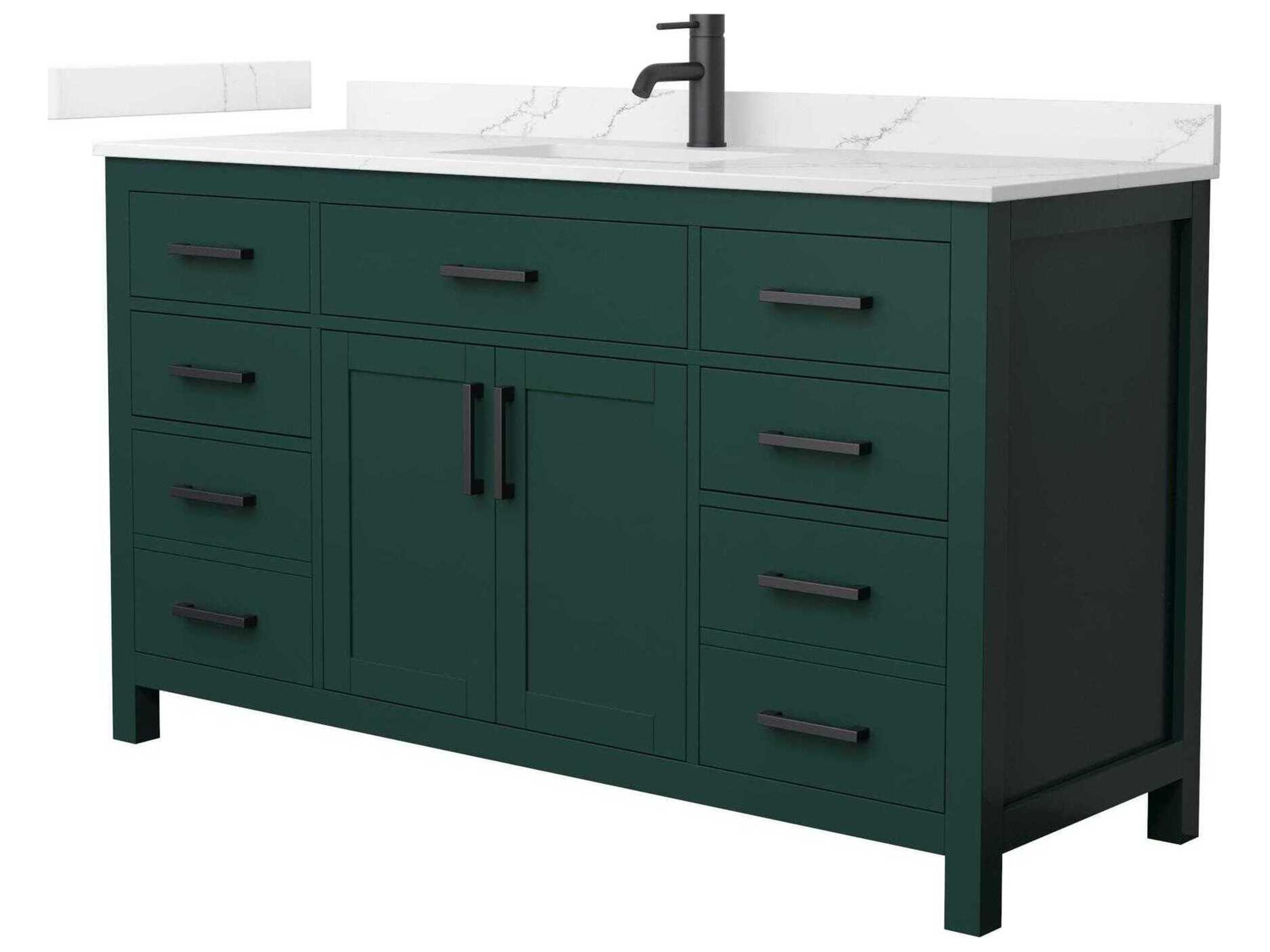 Wyndham Collection Beckett 60" Green Vanity