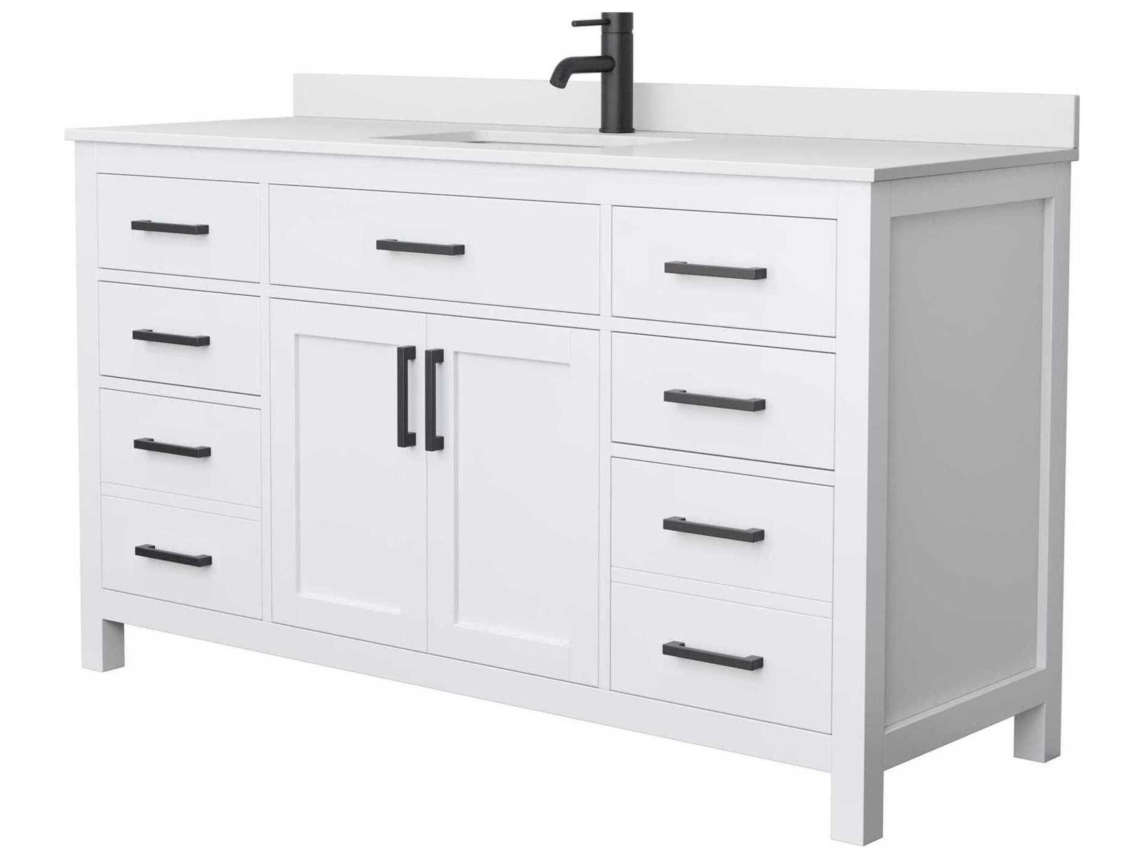 Wyndham Collection Beckett 60" White Vanity