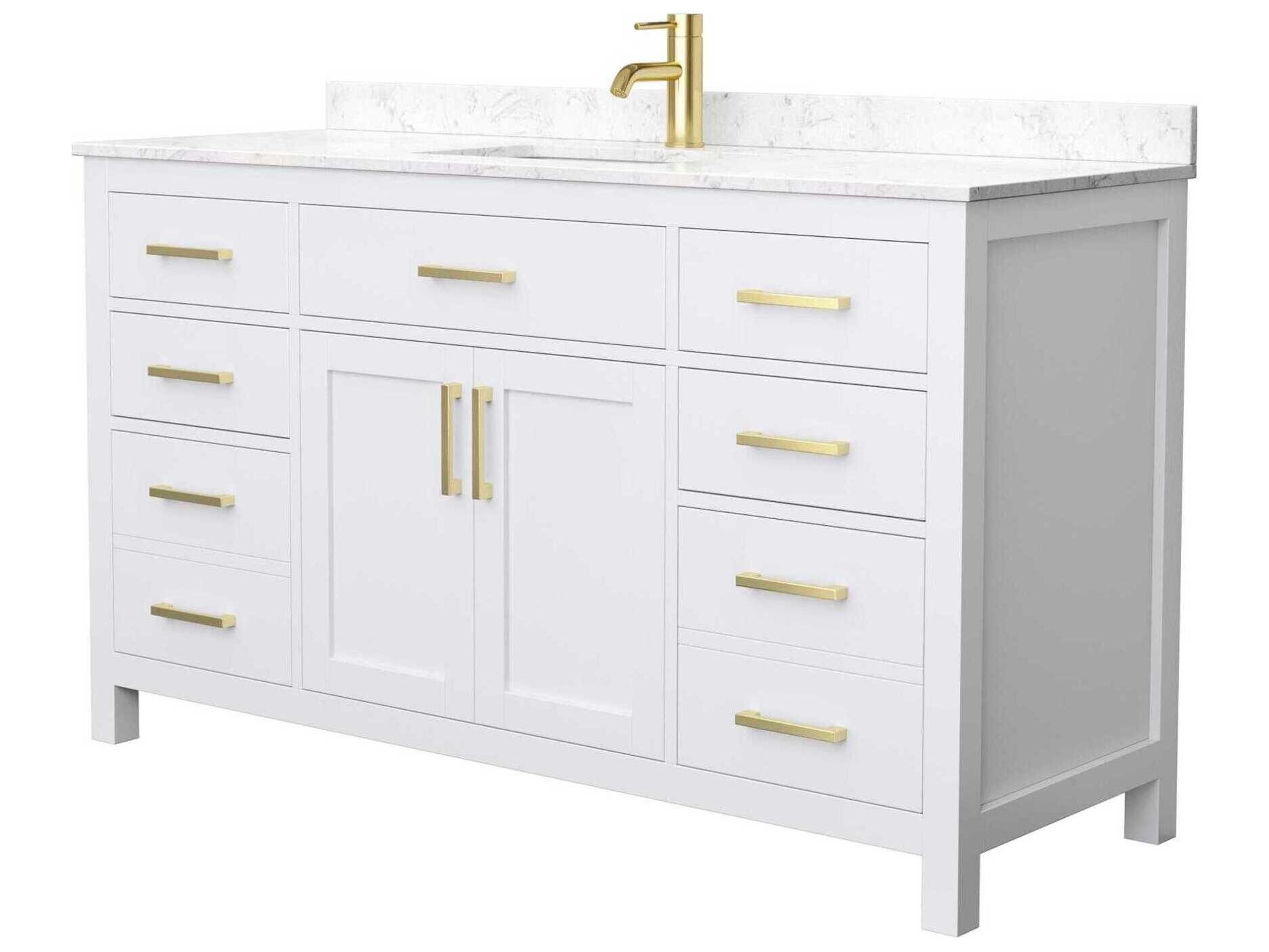 Wyndham Collection Beckett 60" White Vanity