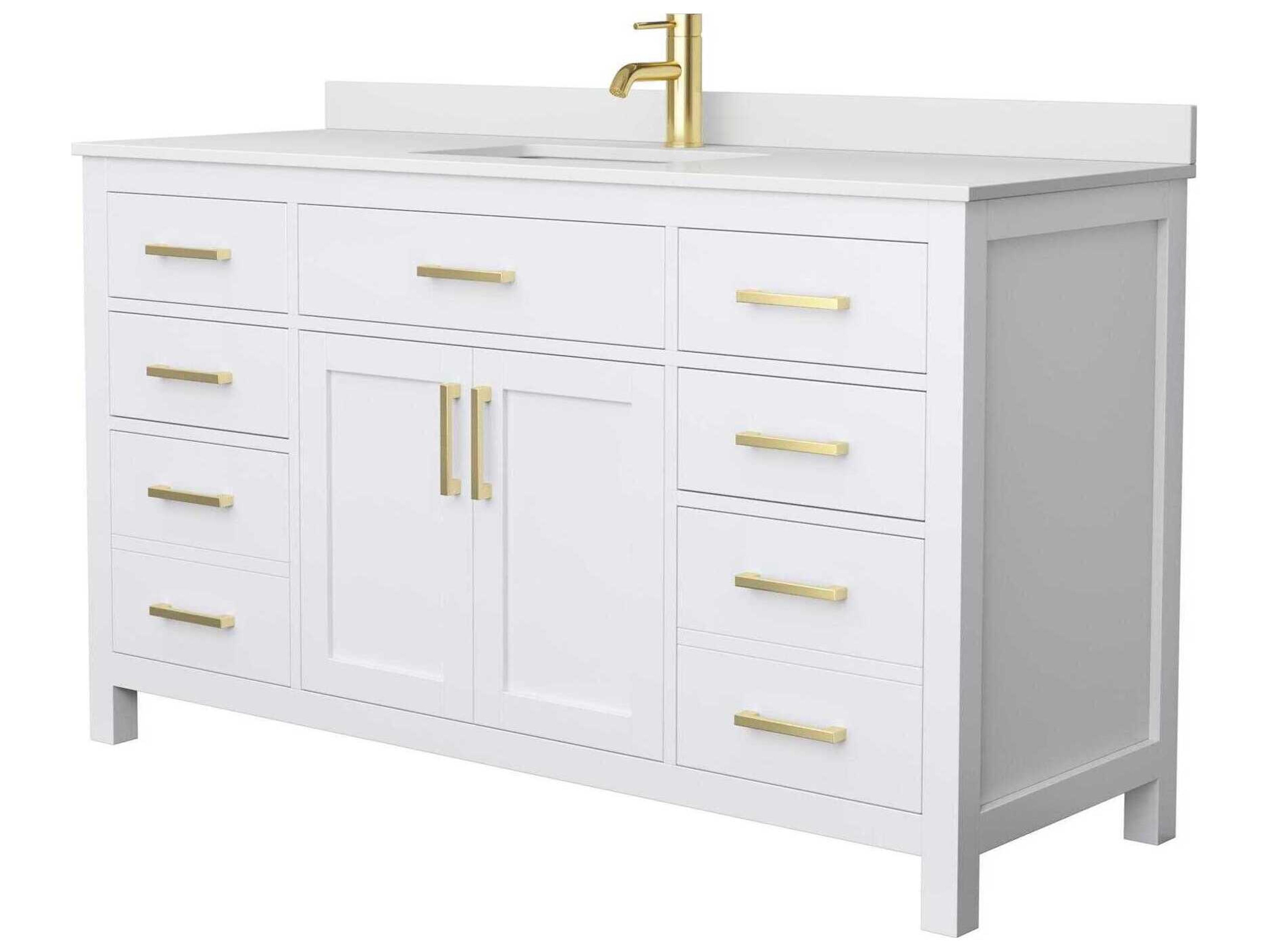 Wyndham Collection Beckett 60" White Vanity