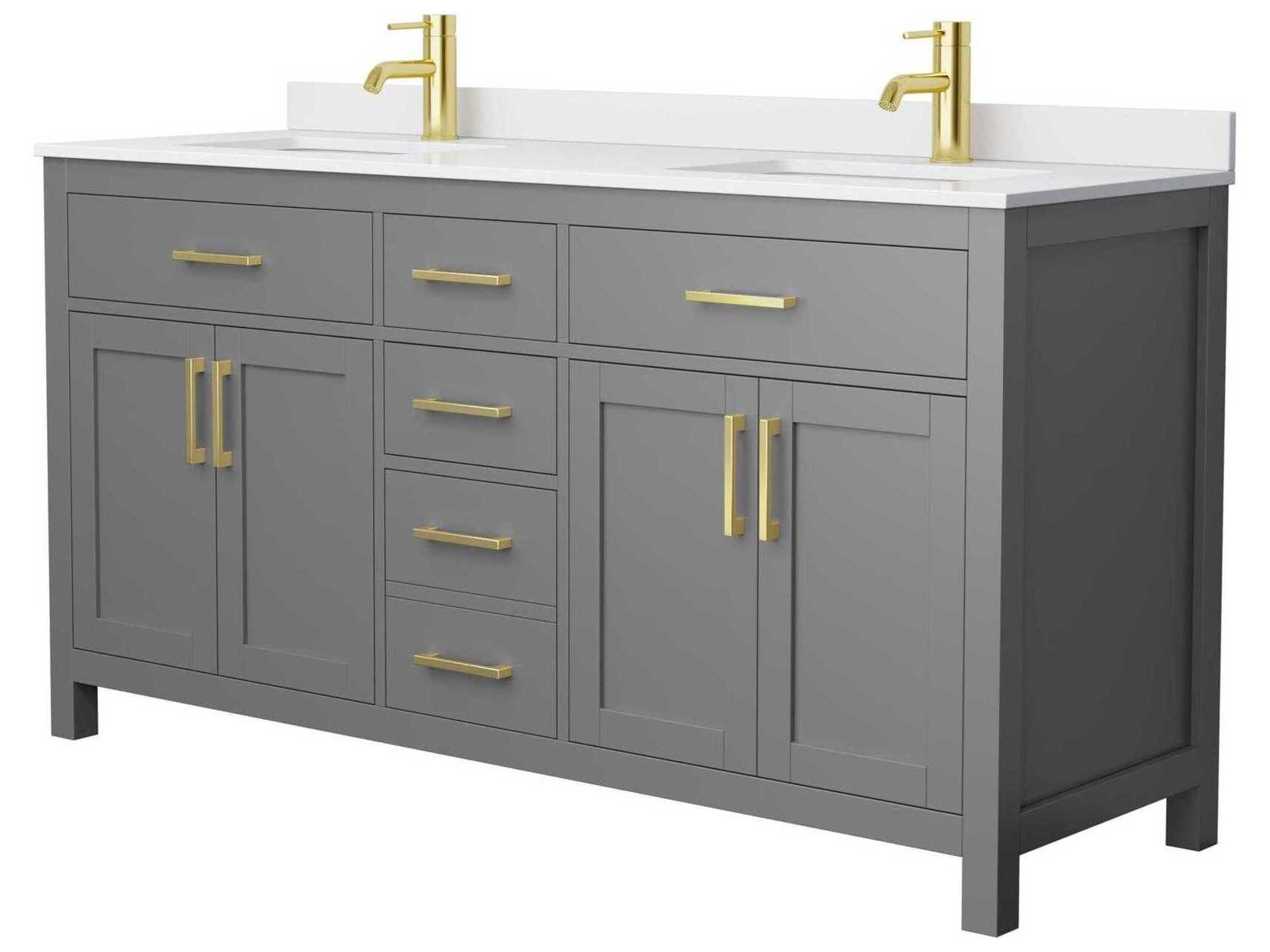 Wyndham Collection Beckett 66" Dark Gray Vanity