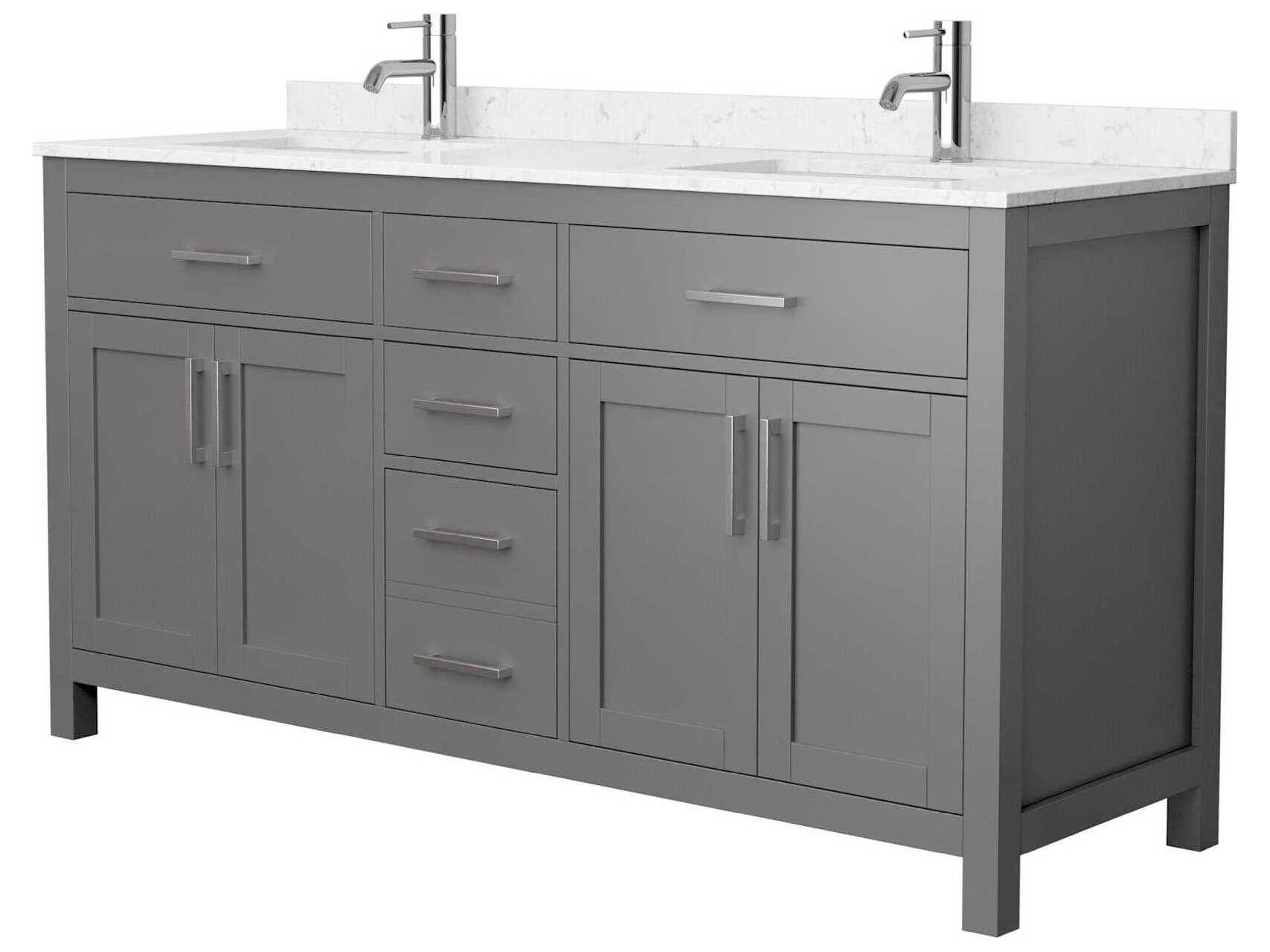 Wyndham Collection Beckett 66" Dark Gray Vanity