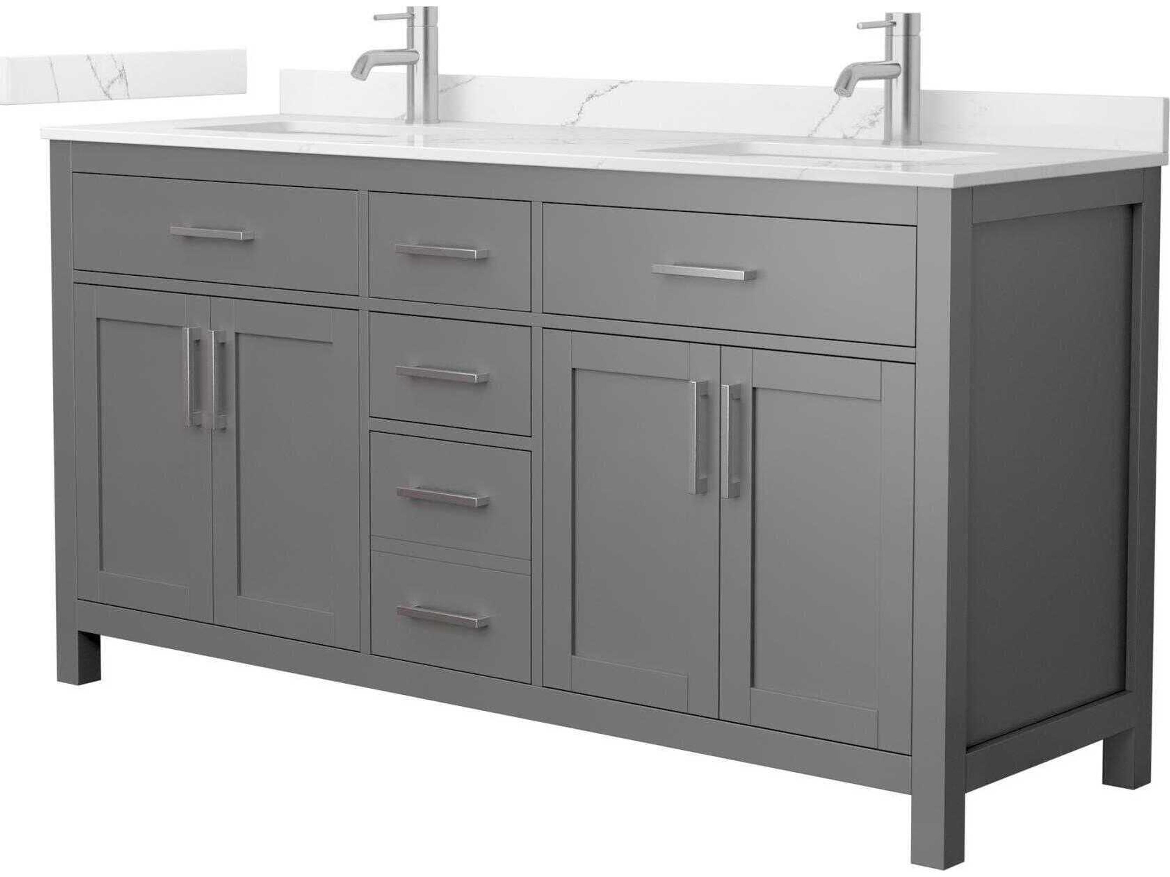 Wyndham Collection Beckett 66" Dark Gray Vanity