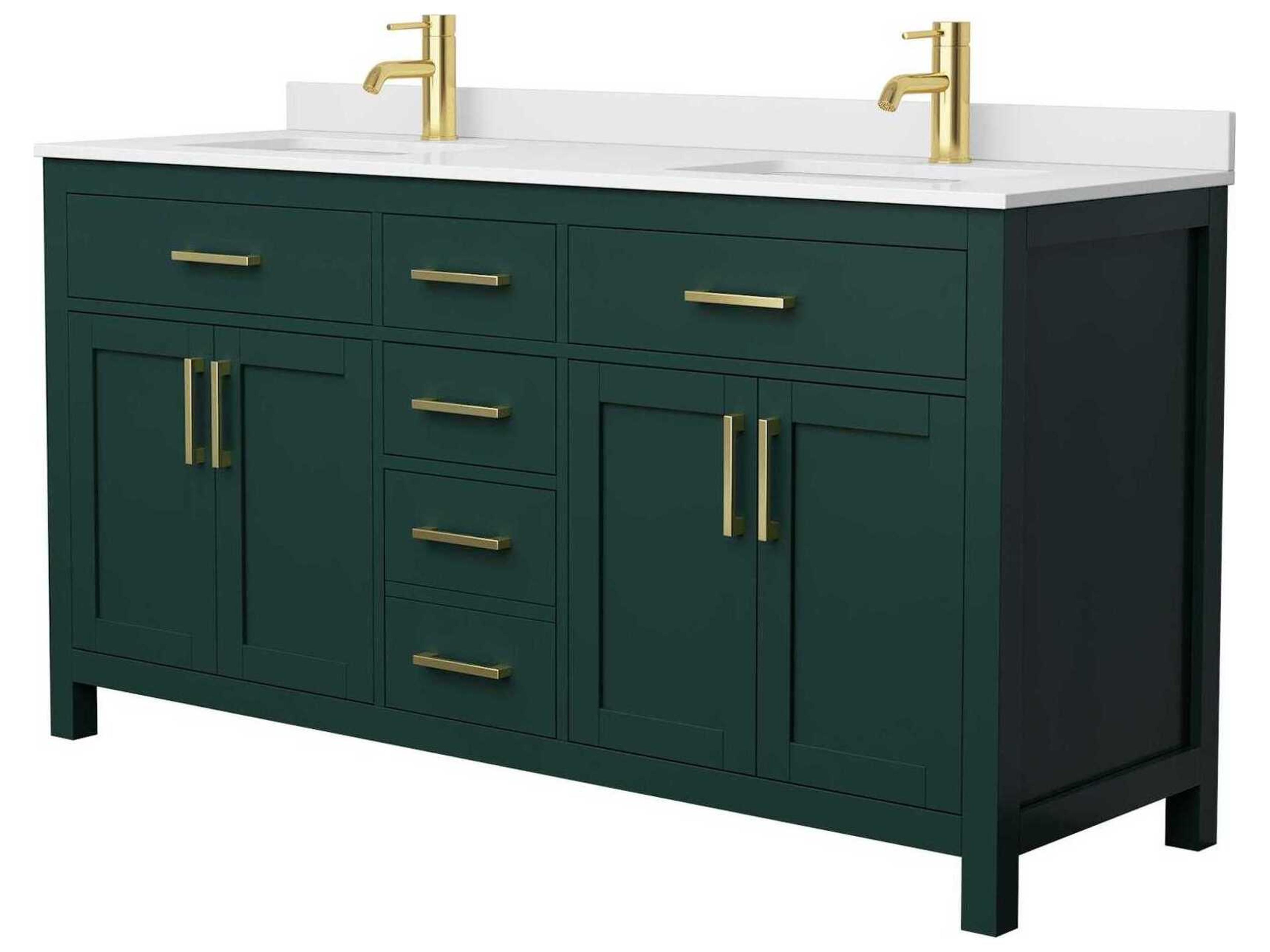 Wyndham Collection Beckett 66" Green Vanity
