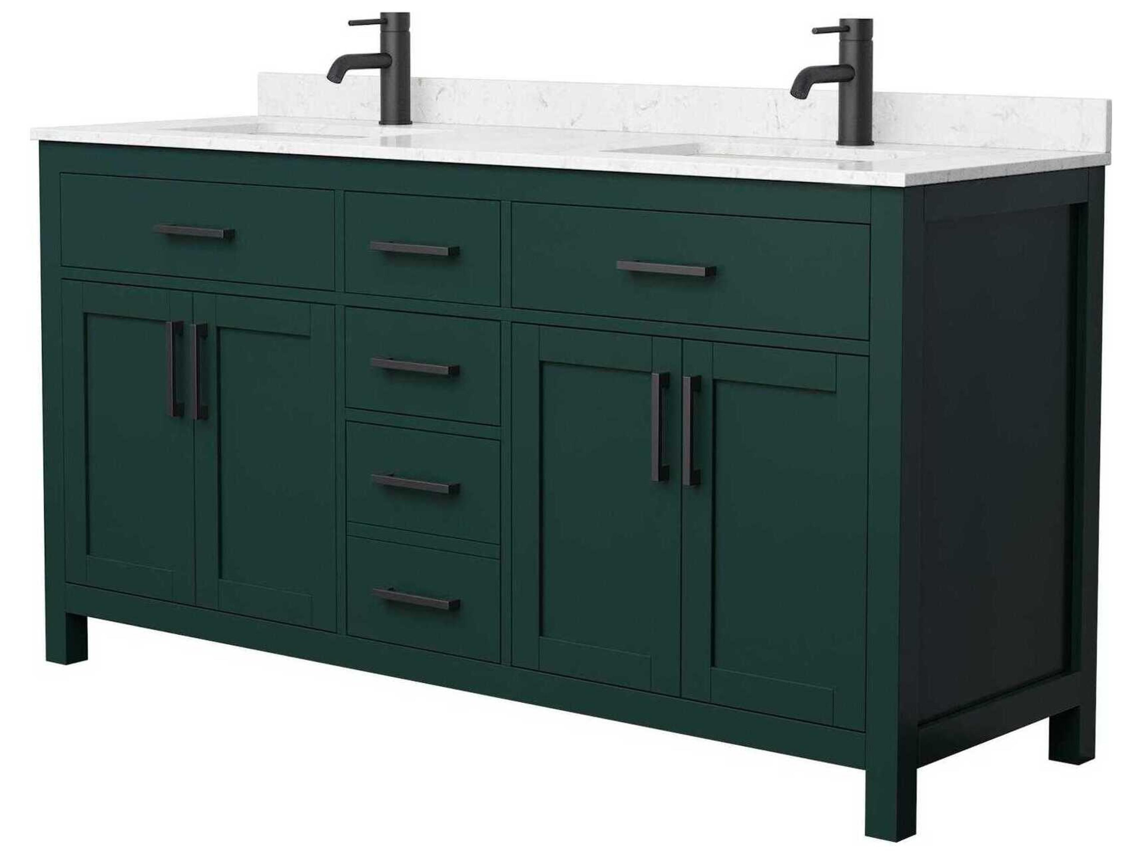 Wyndham Collection Beckett 66" Green Vanity