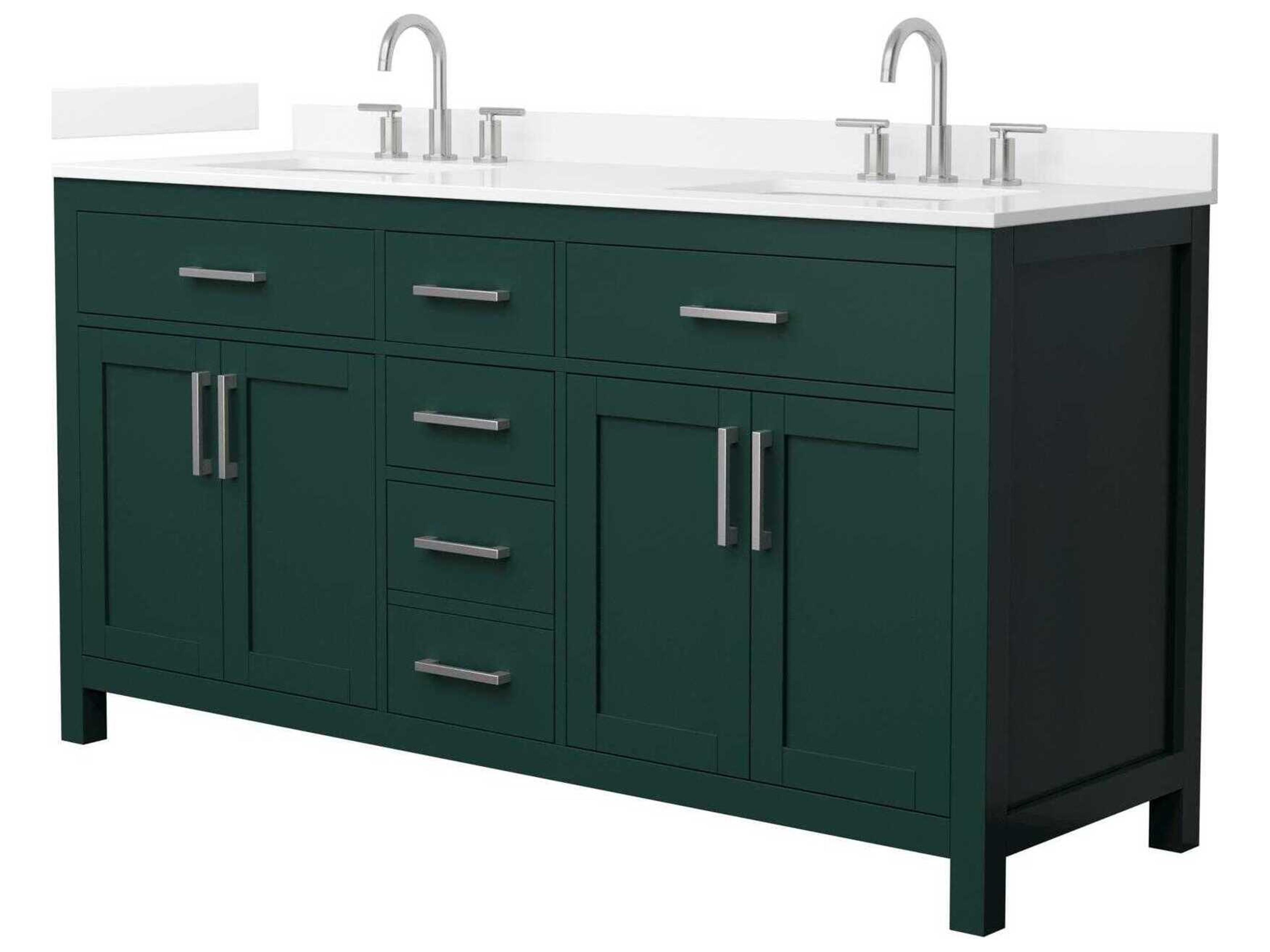 Wyndham Collection Beckett 66" Green Vanity