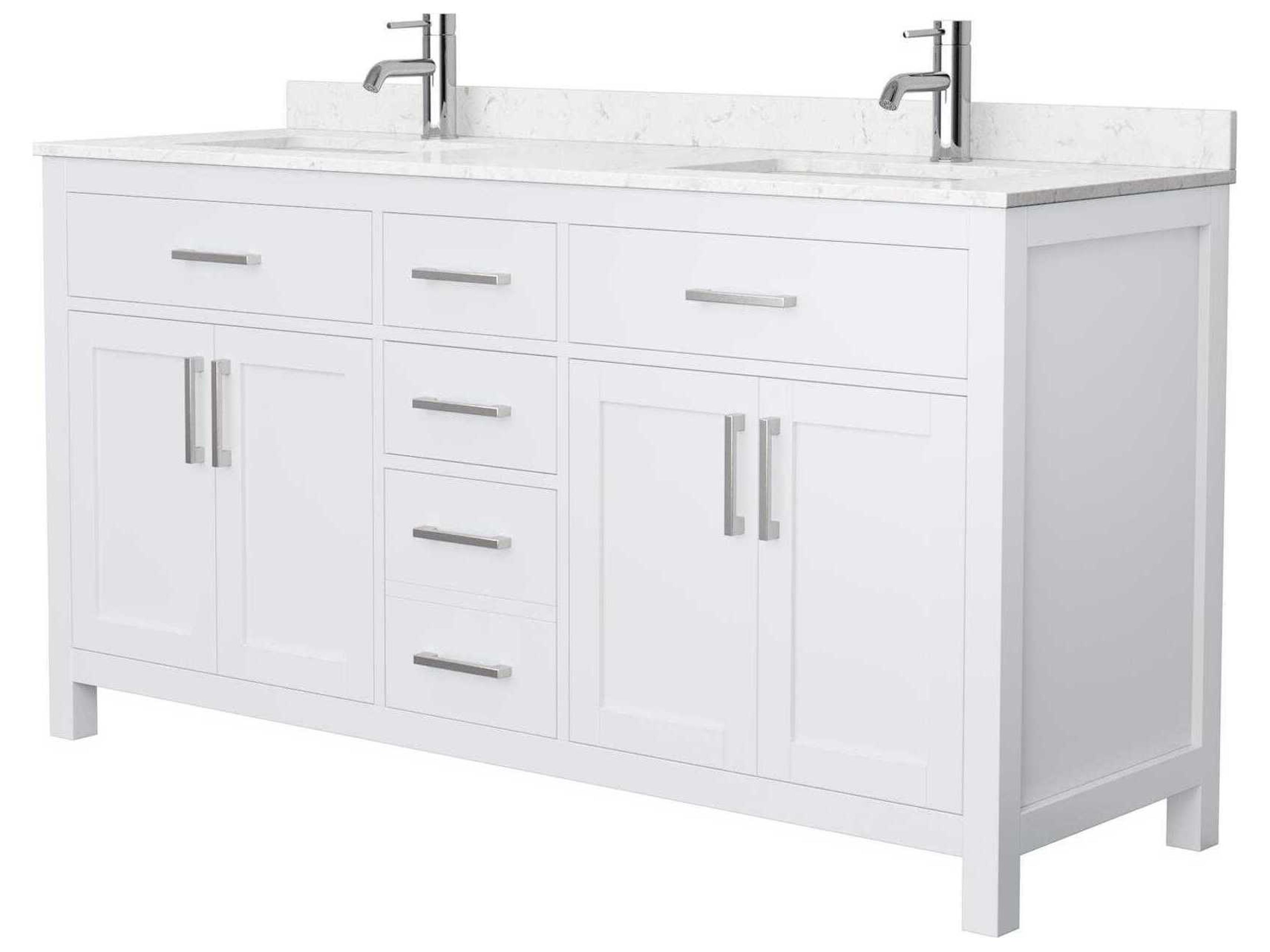 Wyndham Collection Beckett 66" White Vanity