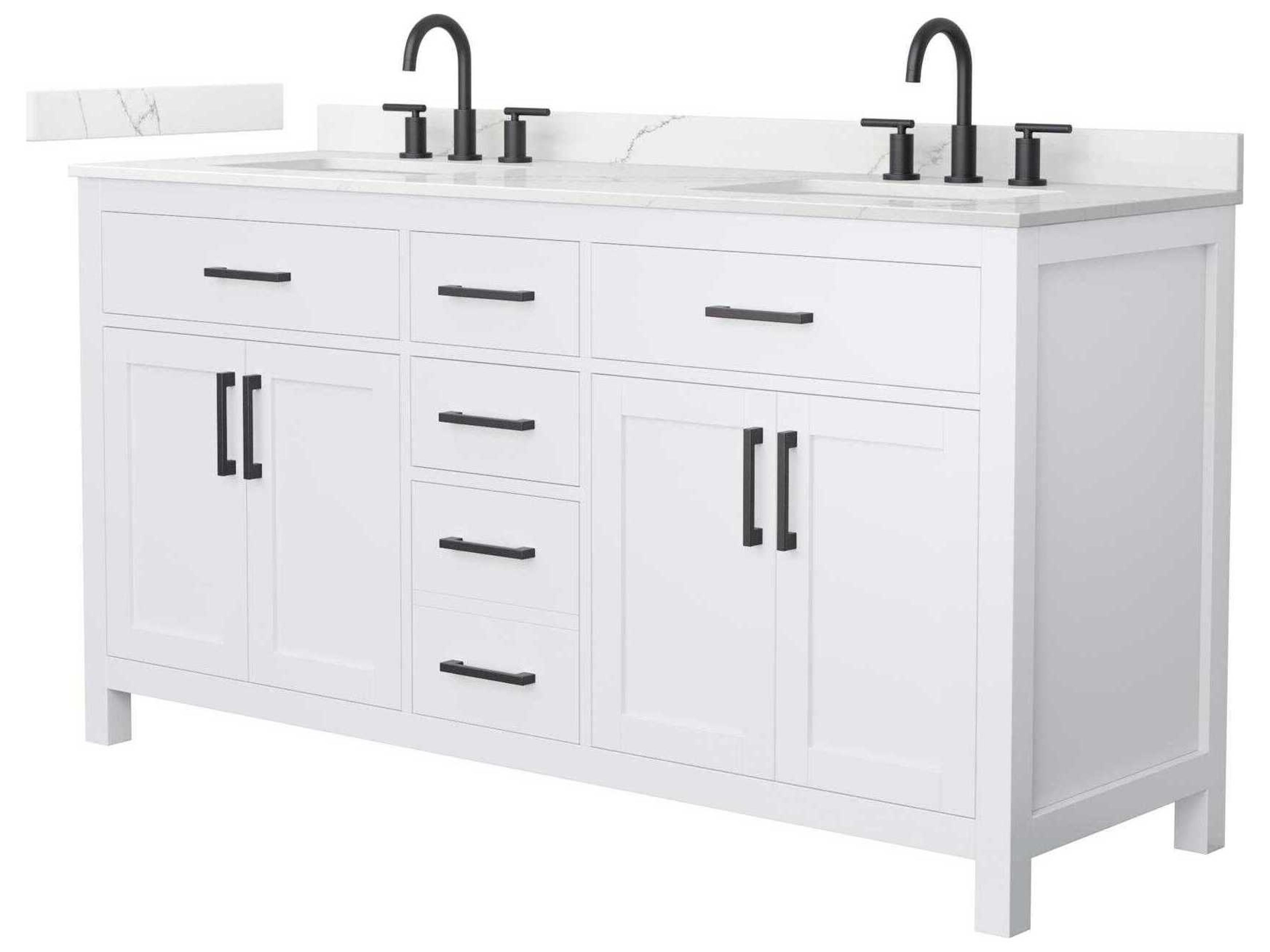 Wyndham Collection Beckett 66" White Vanity