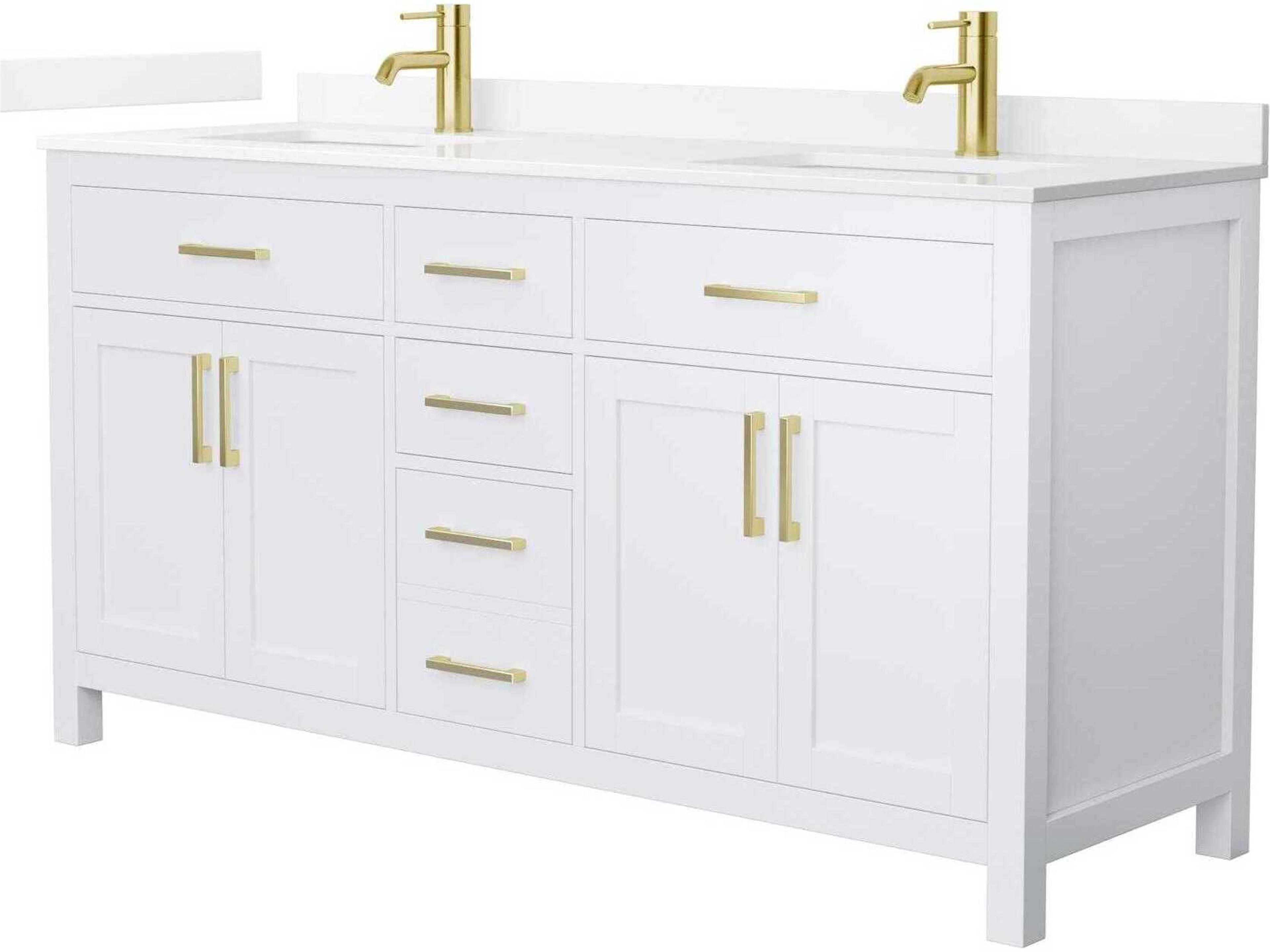Wyndham Collection Beckett 66" White Vanity
