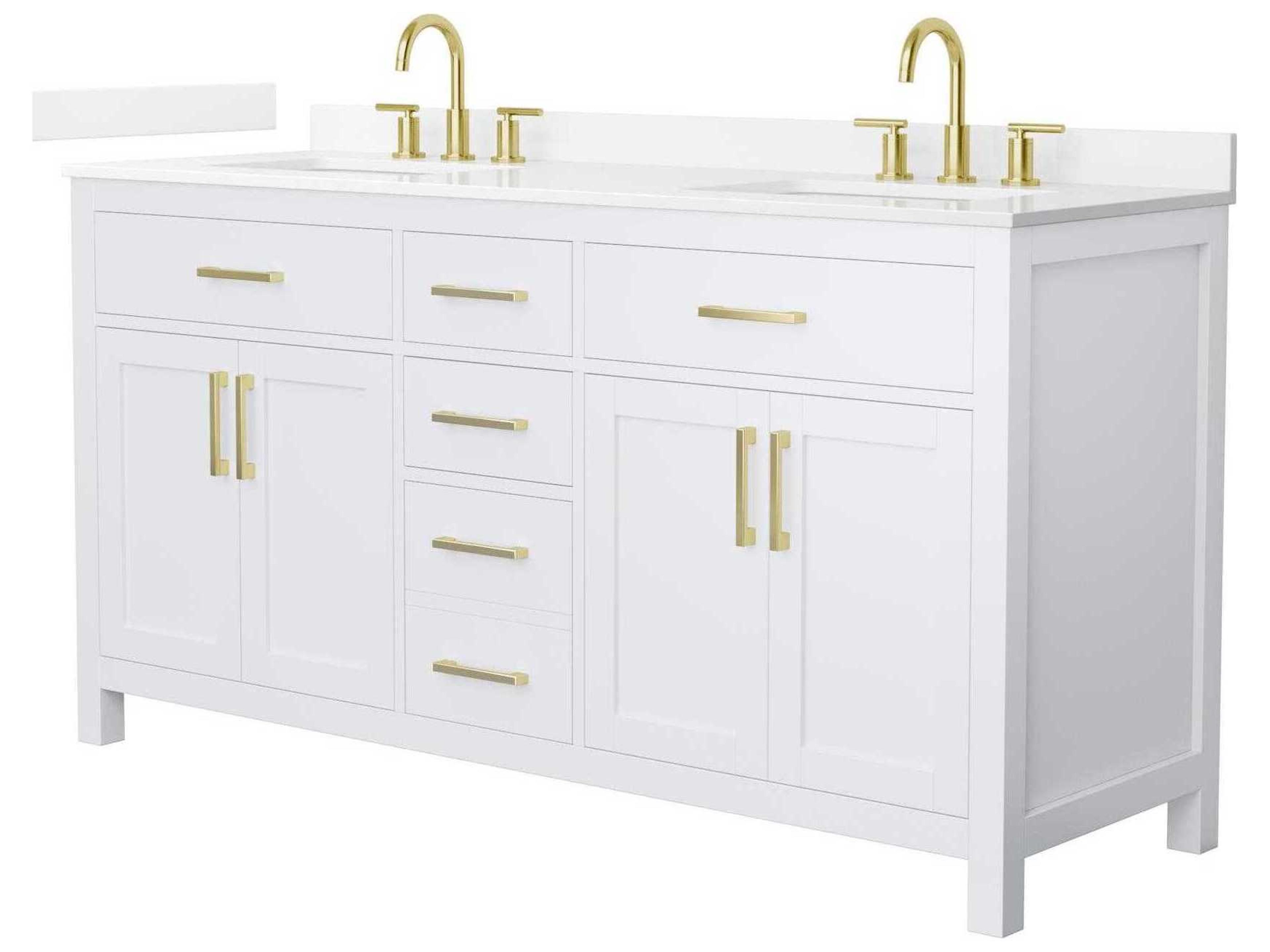 Wyndham Collection Beckett 66" White Vanity