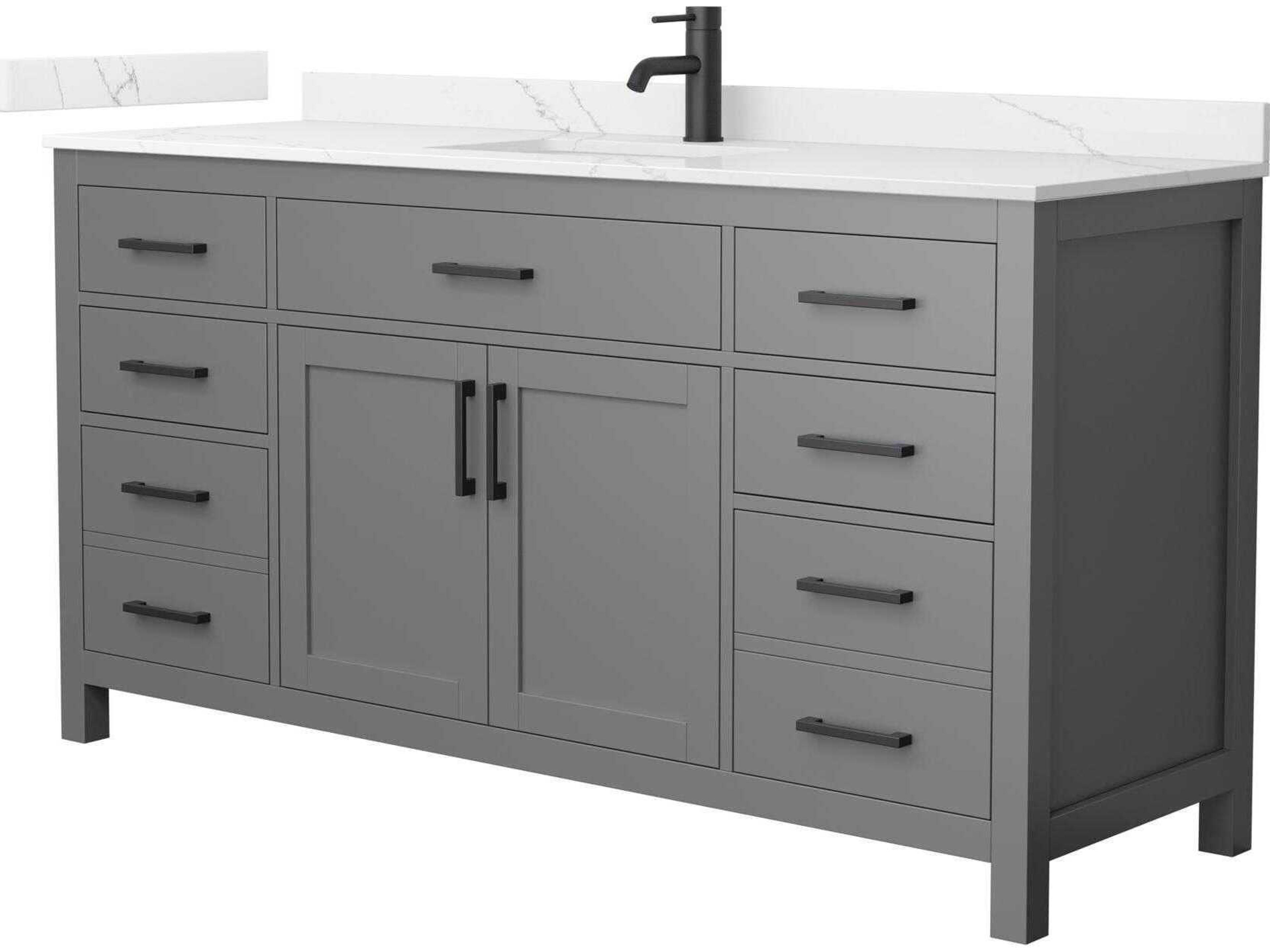 Beckett 66" Dark Gray Vanity