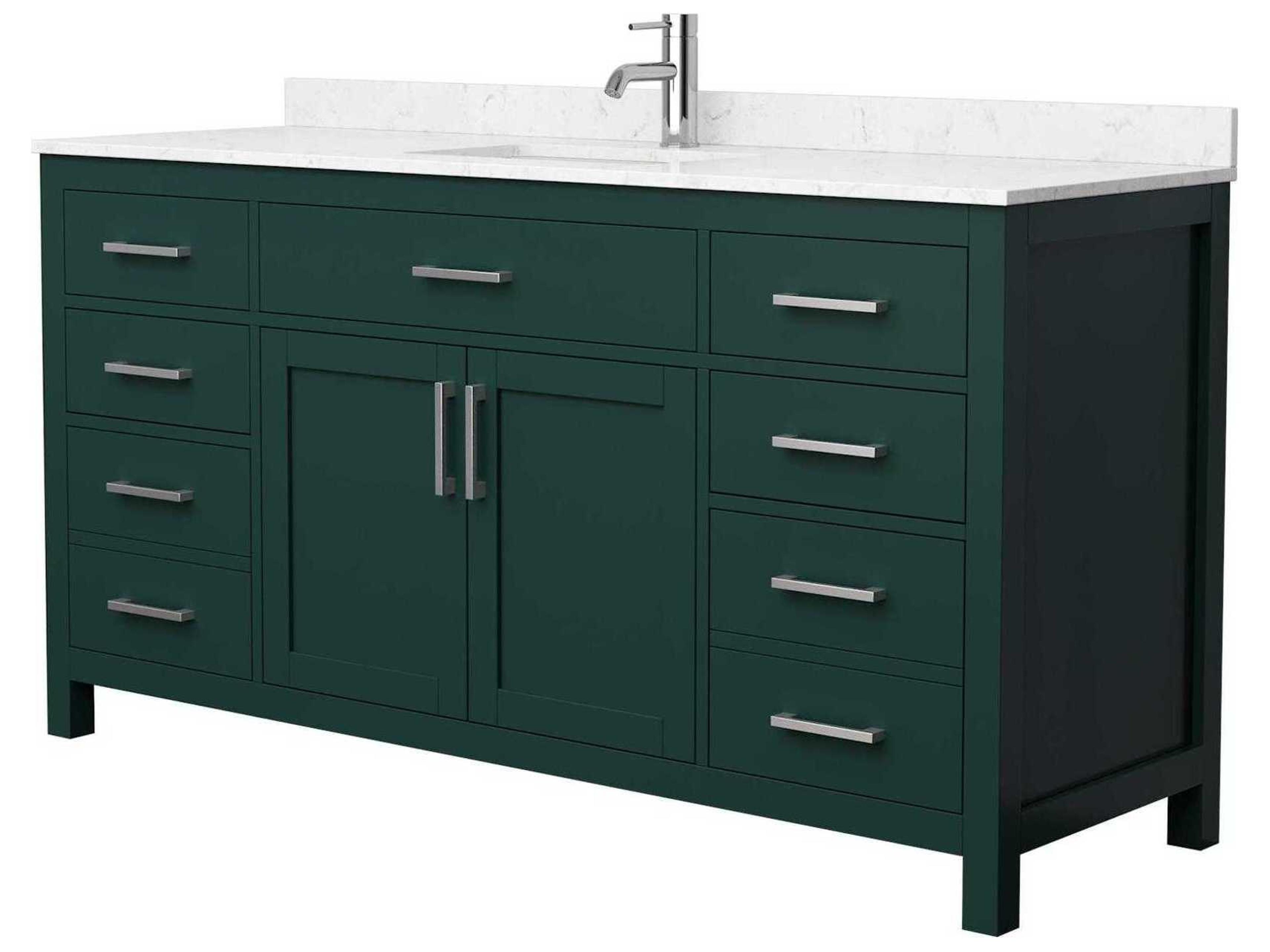 Wyndham Collection Beckett 66" Green Vanity