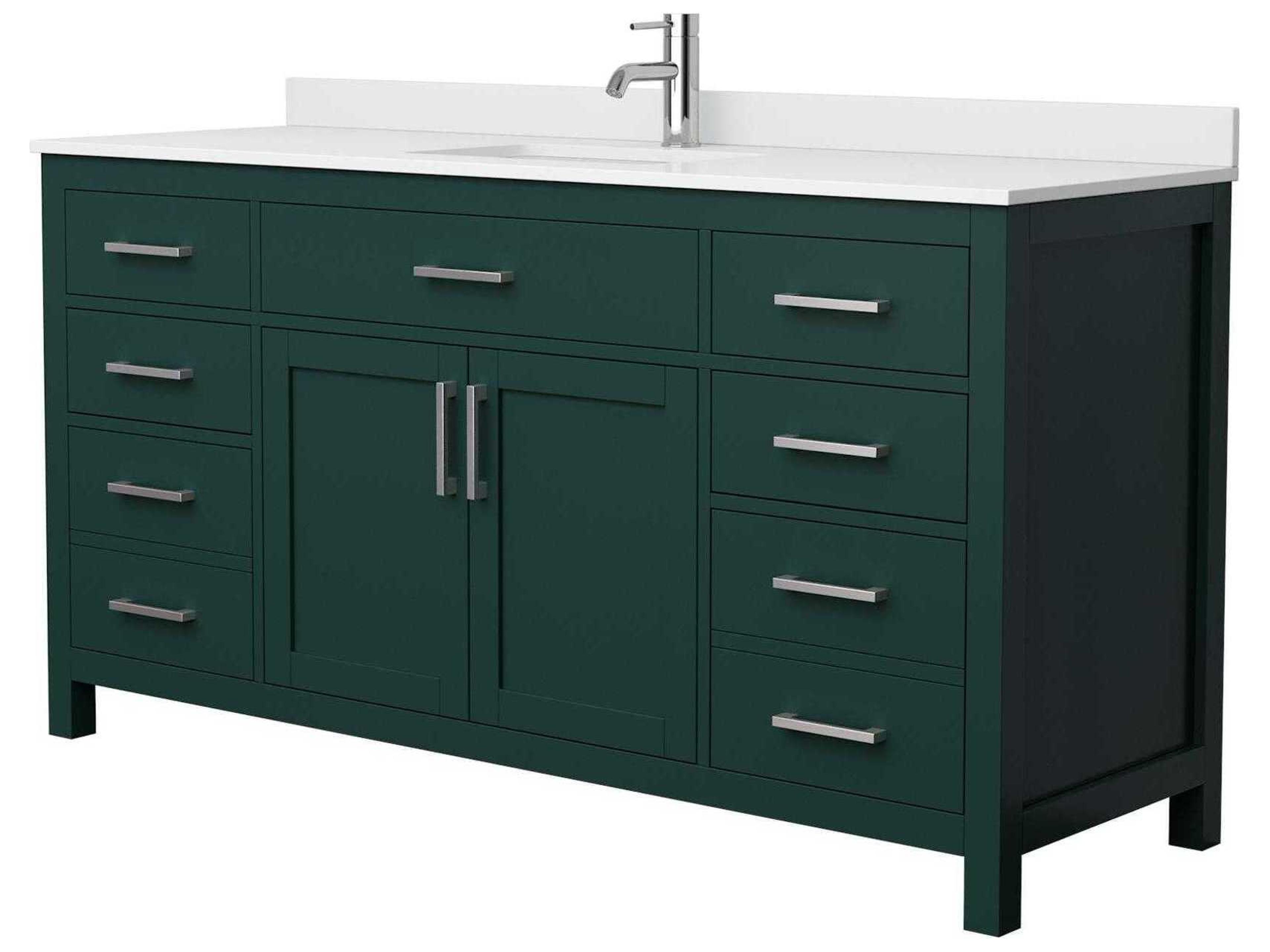 Wyndham Collection Beckett 66" Green Vanity