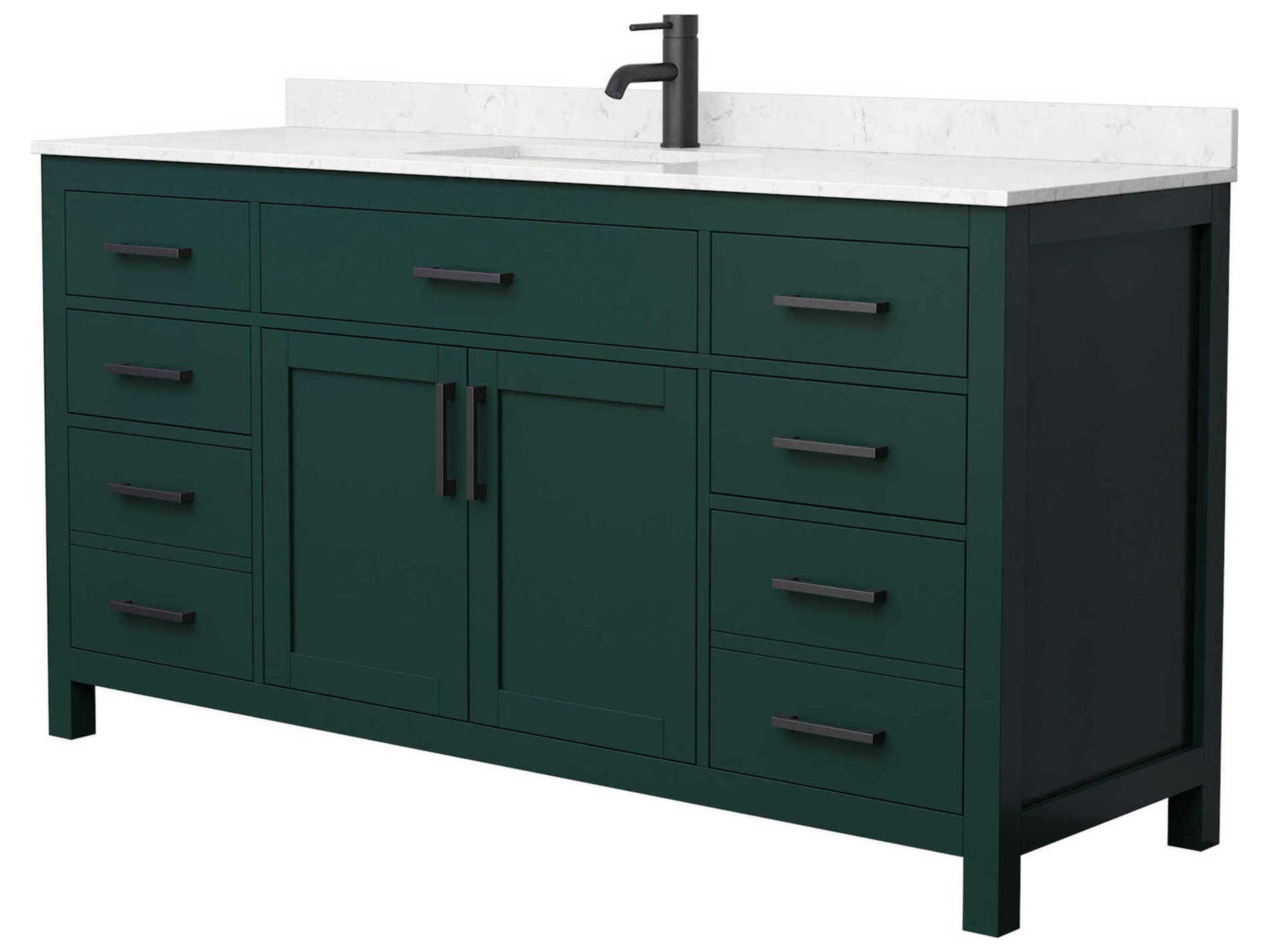 Wyndham Collection Beckett 66" Green Vanity