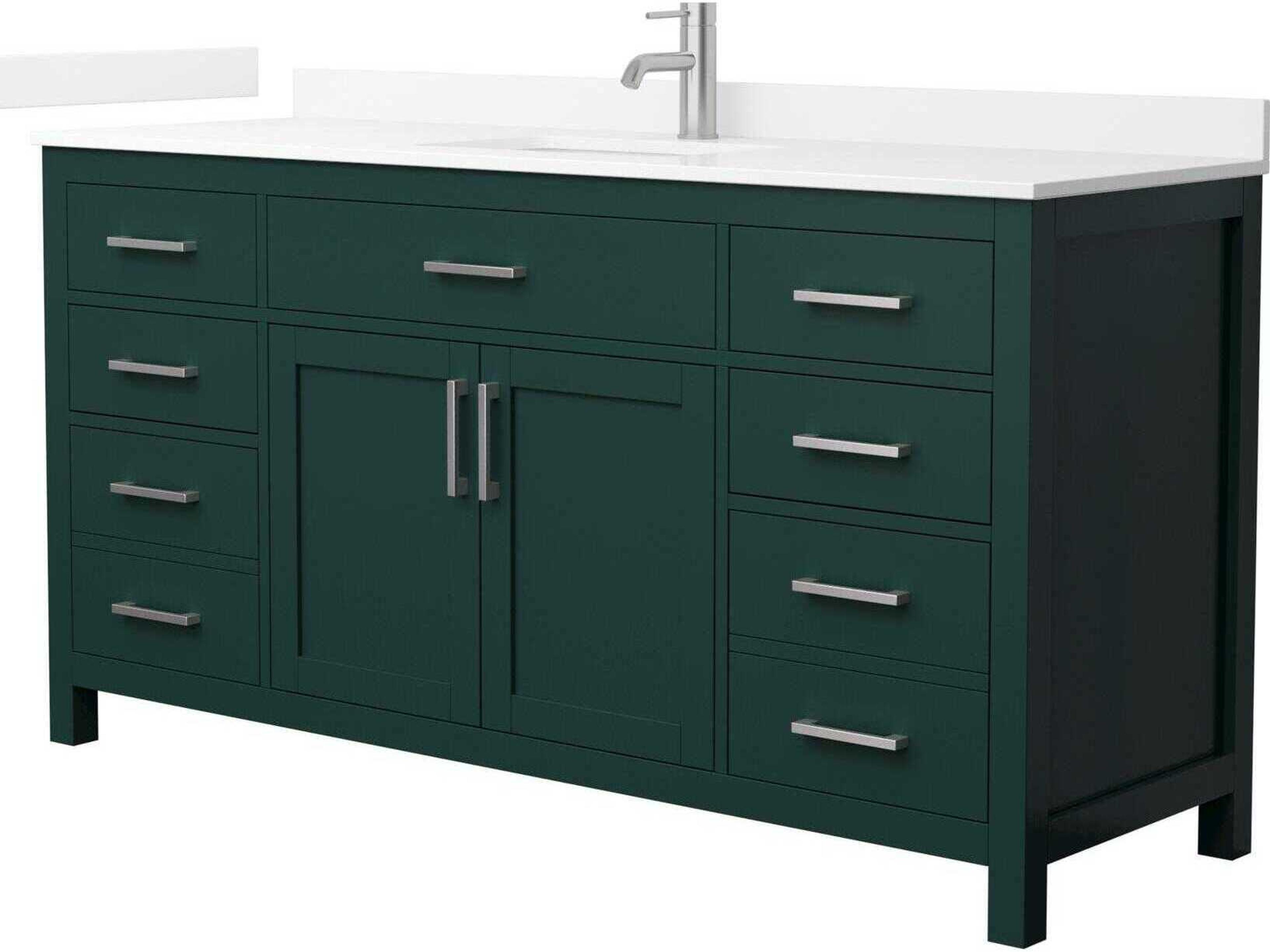 Wyndham Collection Beckett 66" Green Vanity