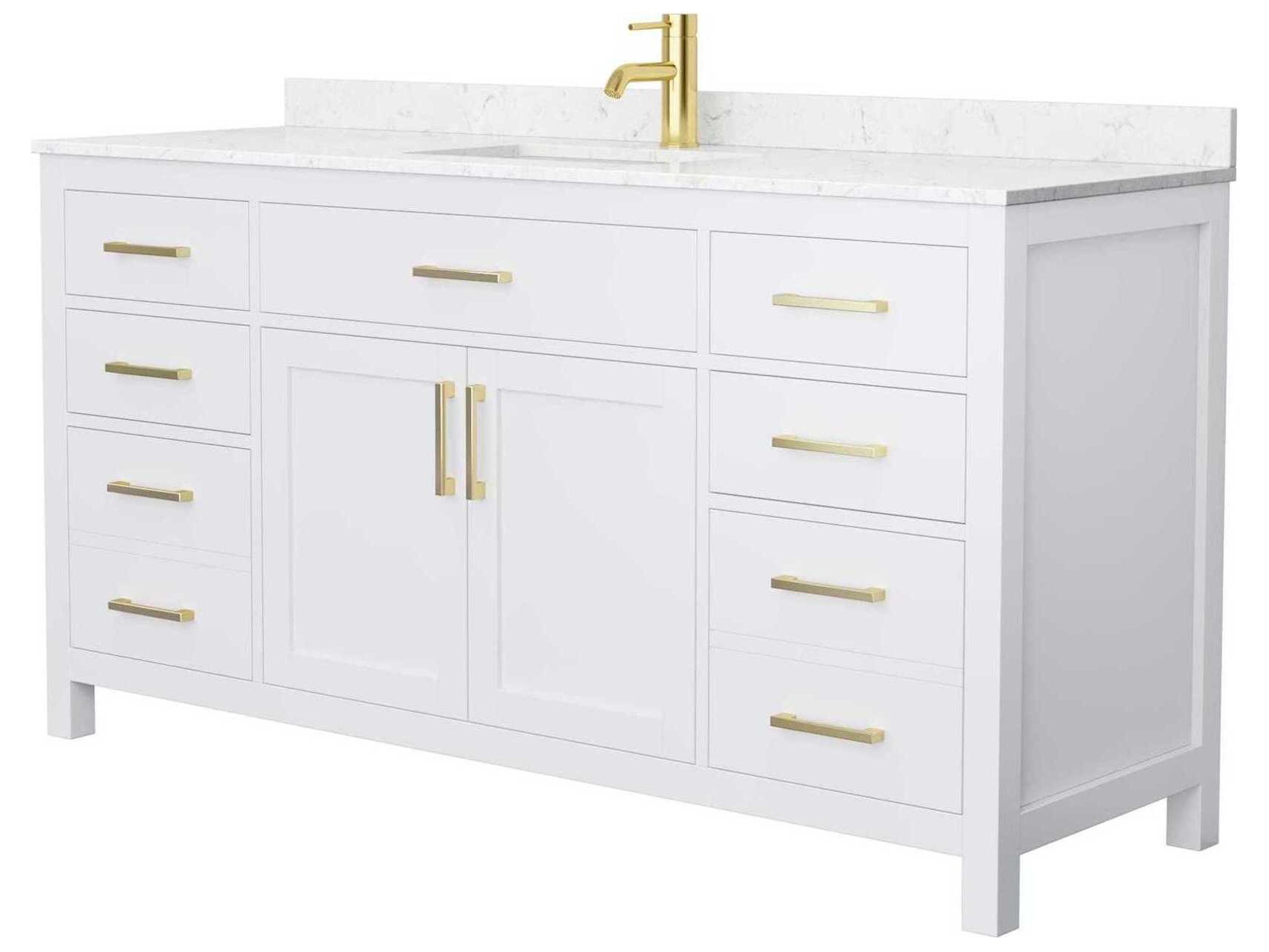 Wyndham Collection Beckett 66" White Vanity