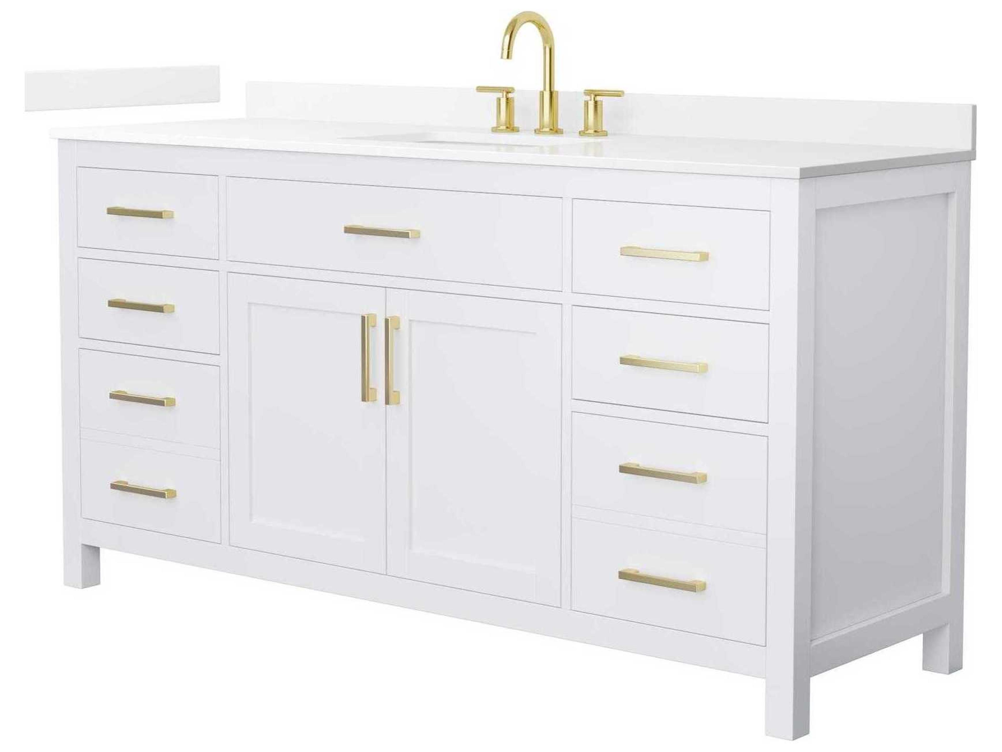 Wyndham Collection Beckett 66" White Vanity