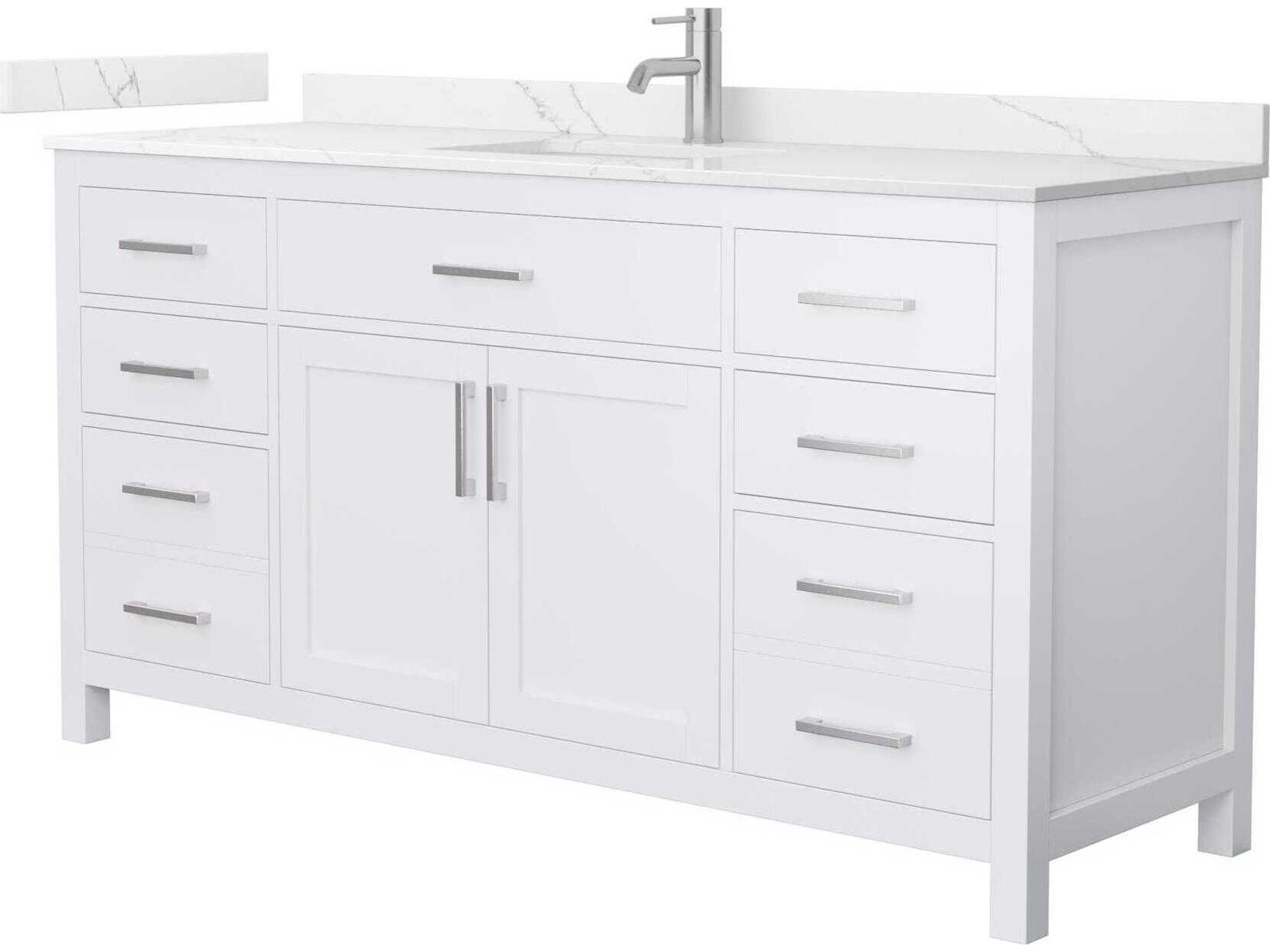 Wyndham Collection Beckett 66" White Vanity