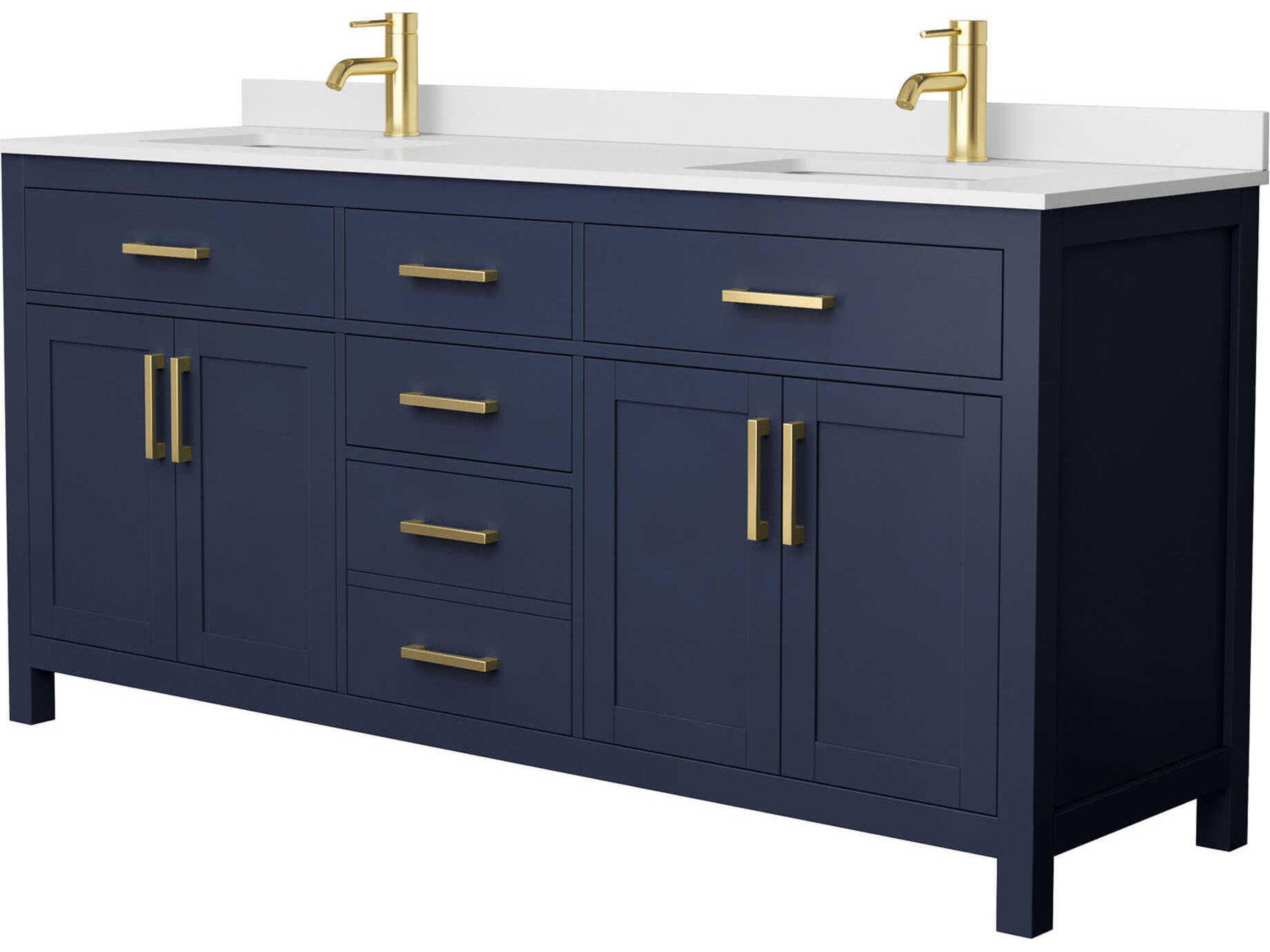 Wyndham Collection Beckett 72" Dark Blue Vanity