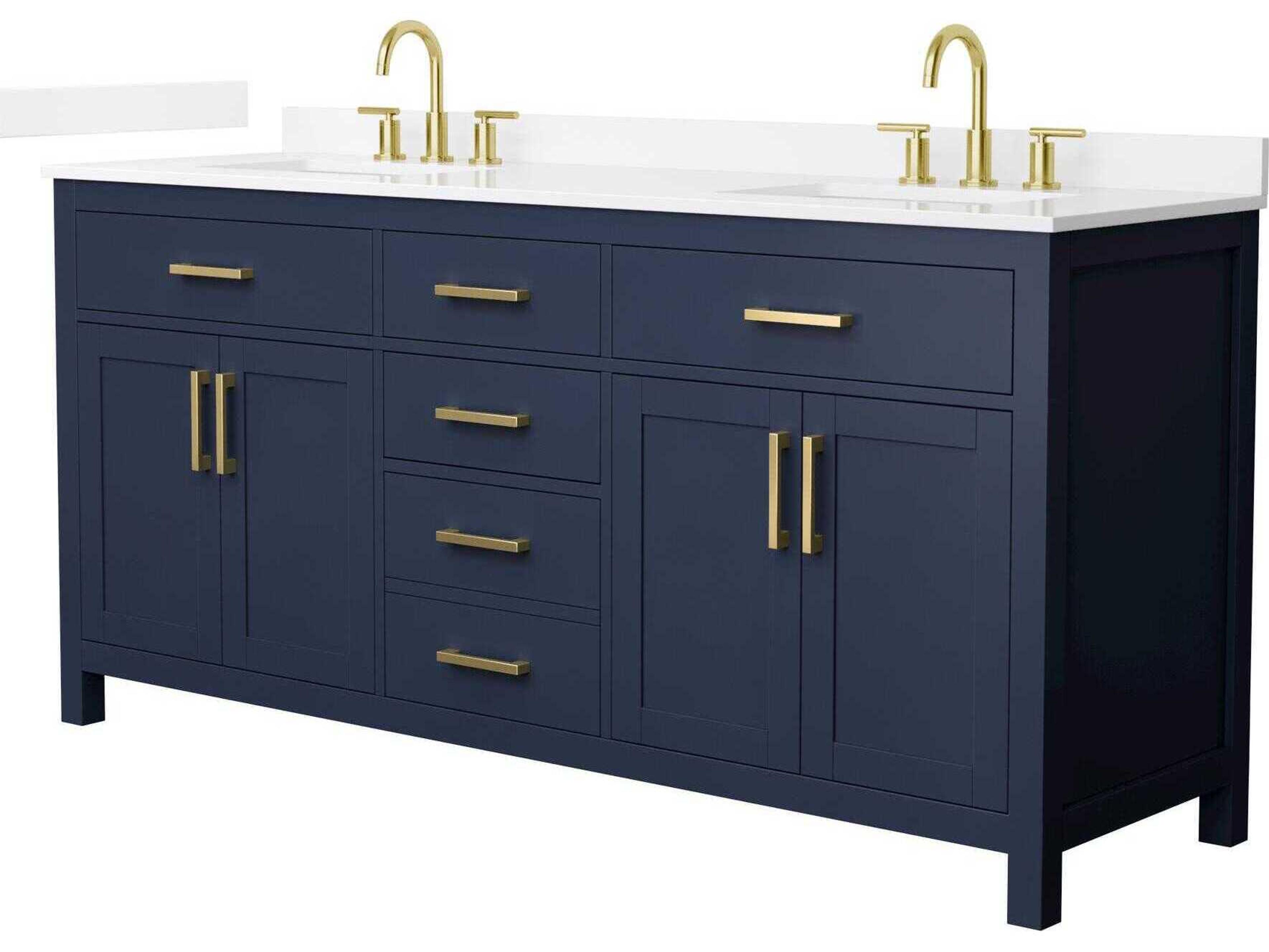 Wyndham Collection Beckett 72" Dark Blue Vanity