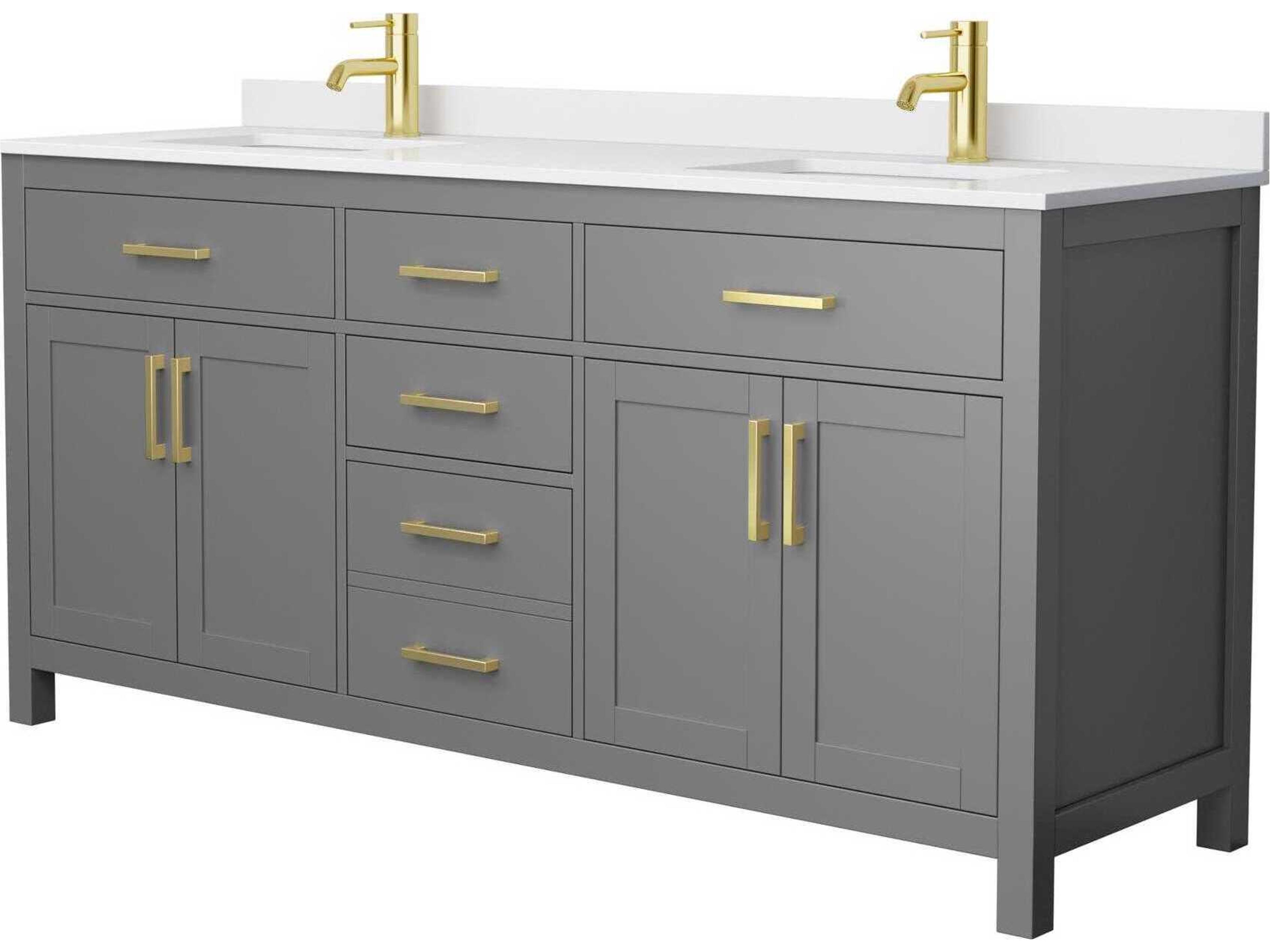Wyndham Collection Beckett 72" Dark Gray Vanity