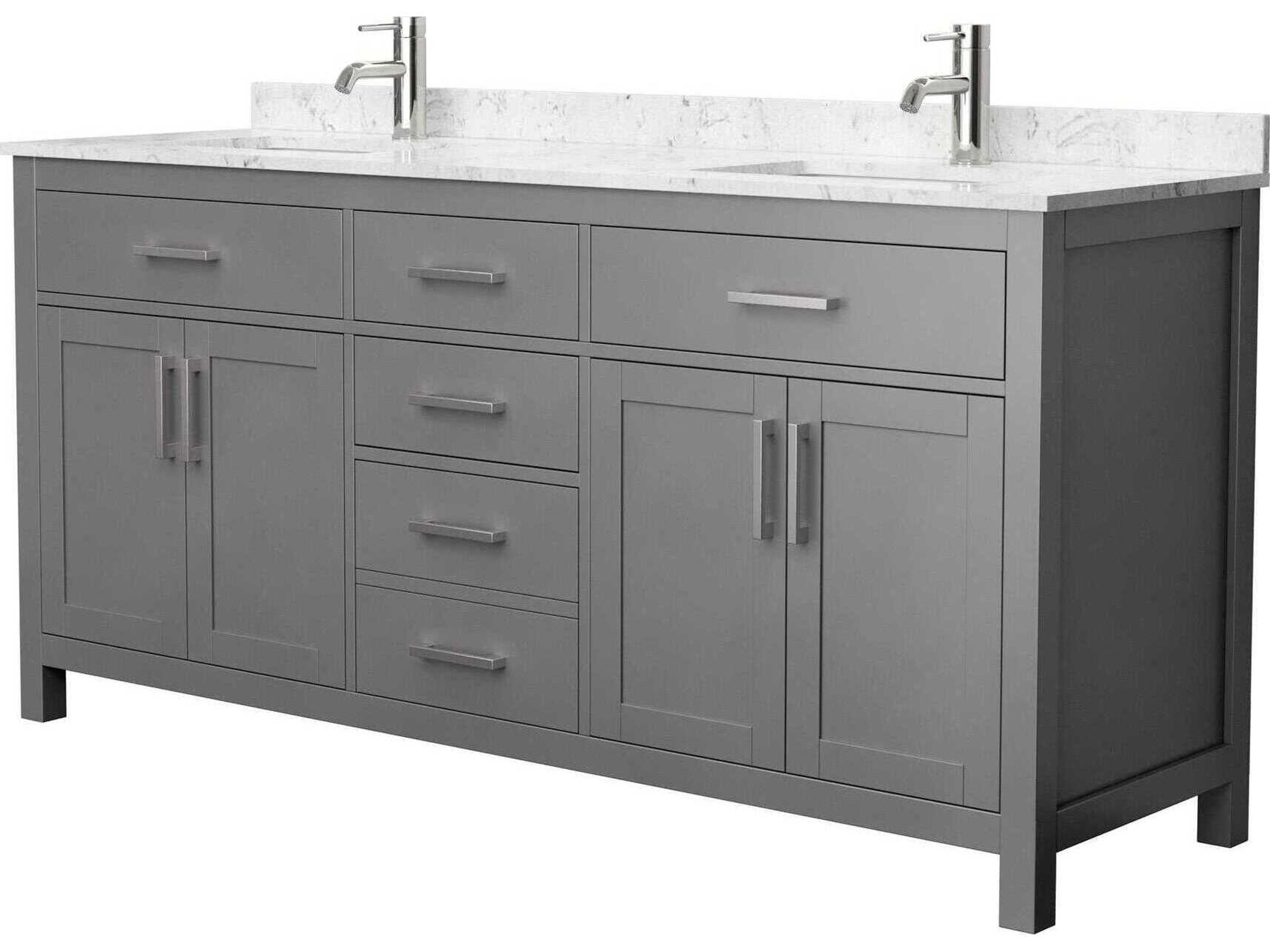 Wyndham Collection Beckett 72" Dark Gray Vanity