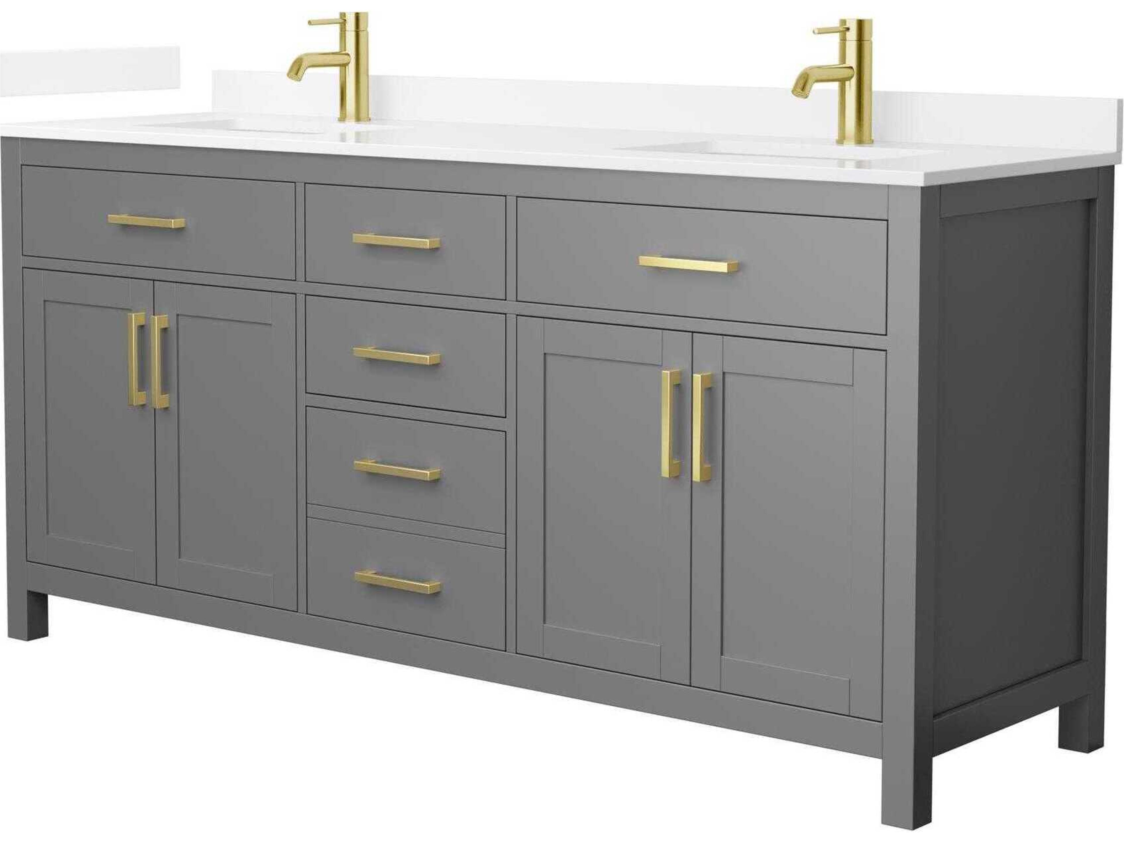 Wyndham Collection Beckett 72" Dark Gray Vanity