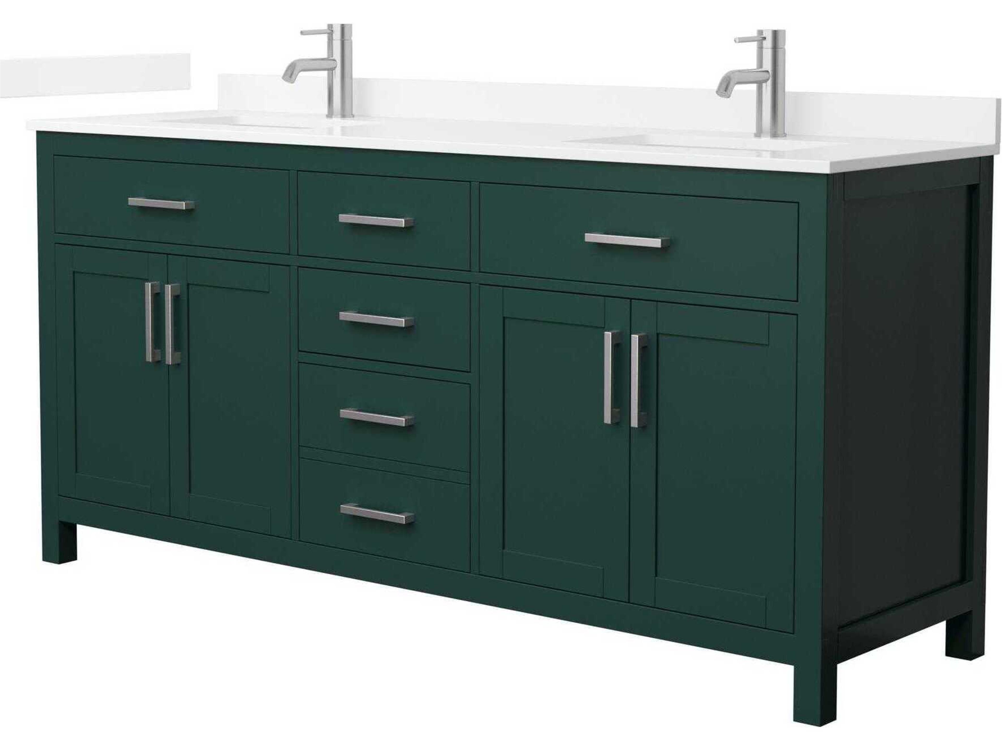 Wyndham Collection Beckett 72" Green Vanity