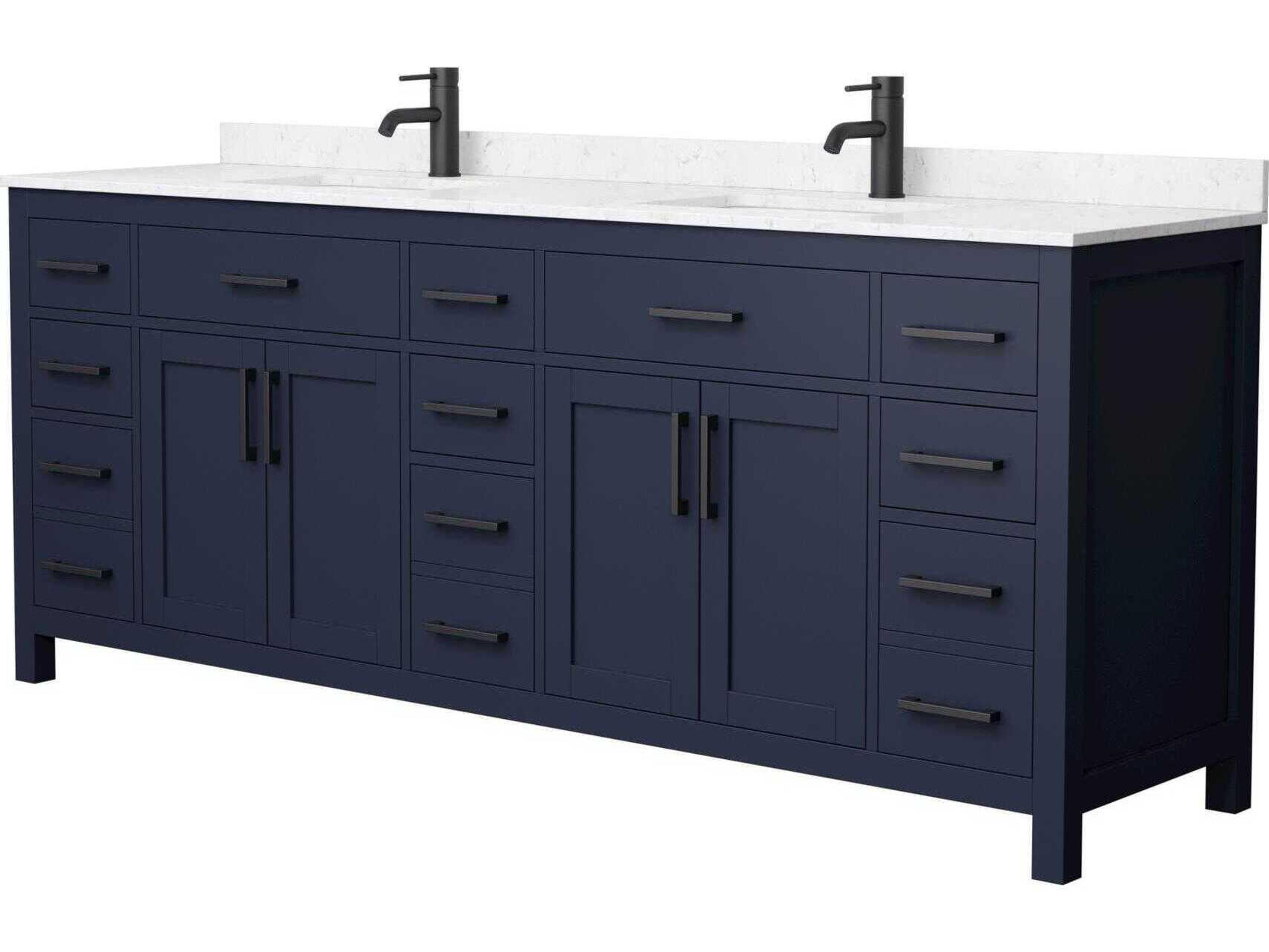 Beckett 84" Dark Blue Vanity