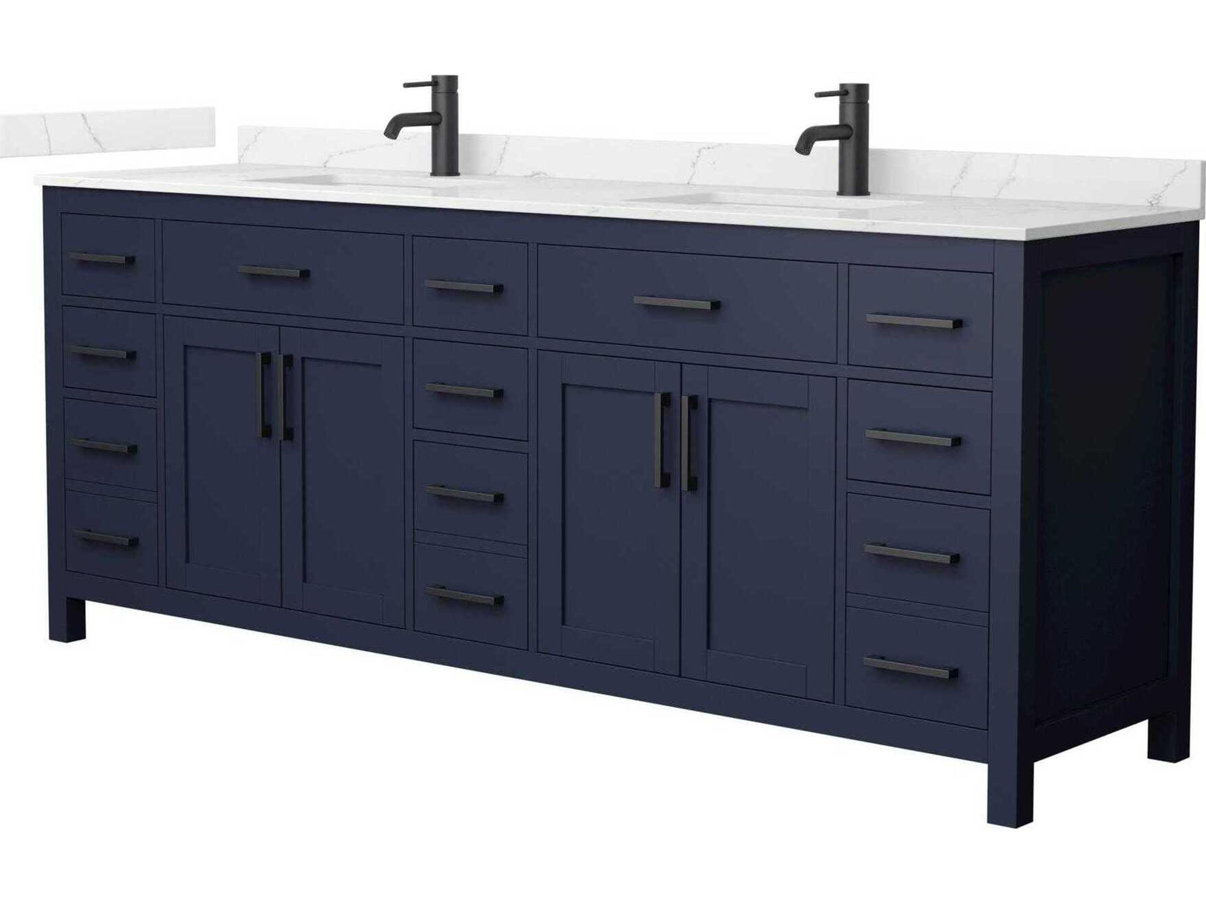 Beckett 84" Dark Blue Vanity