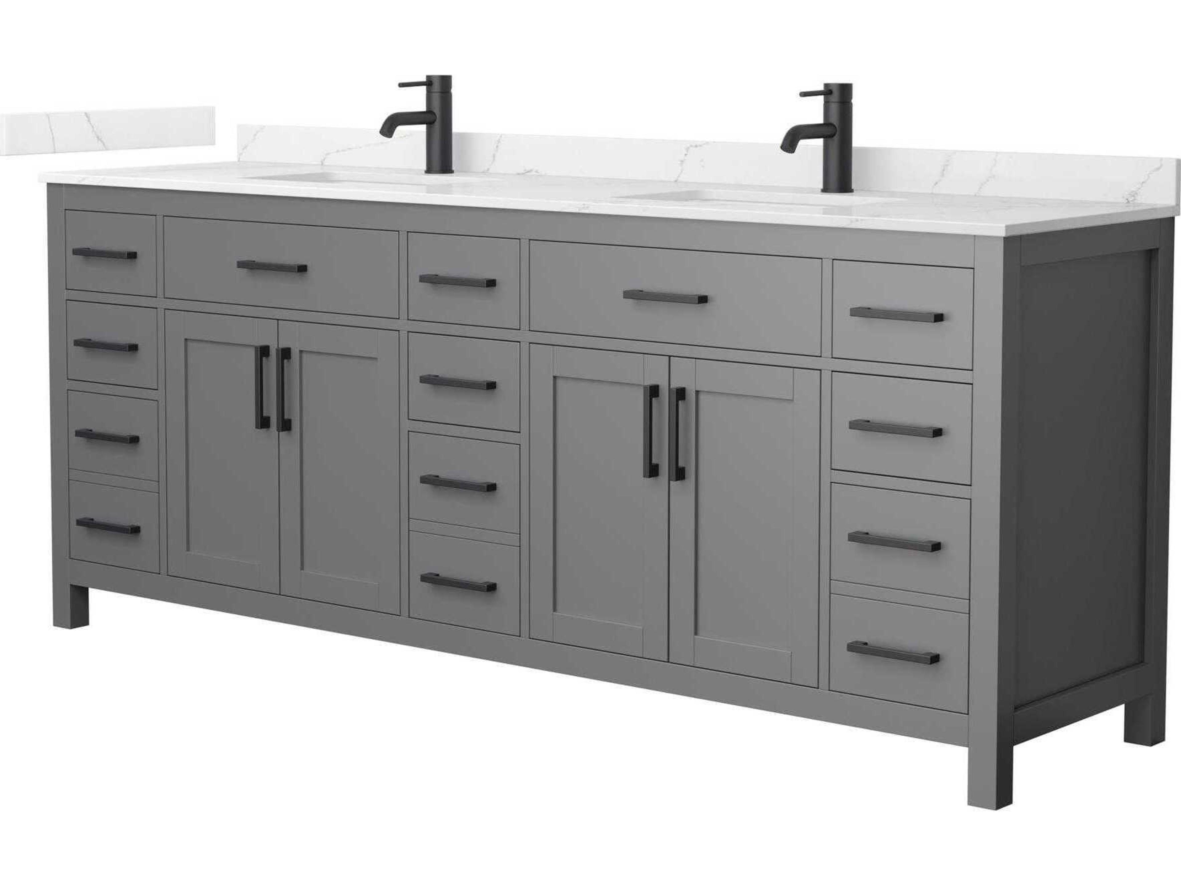 Beckett 84" Dark Gray Vanity