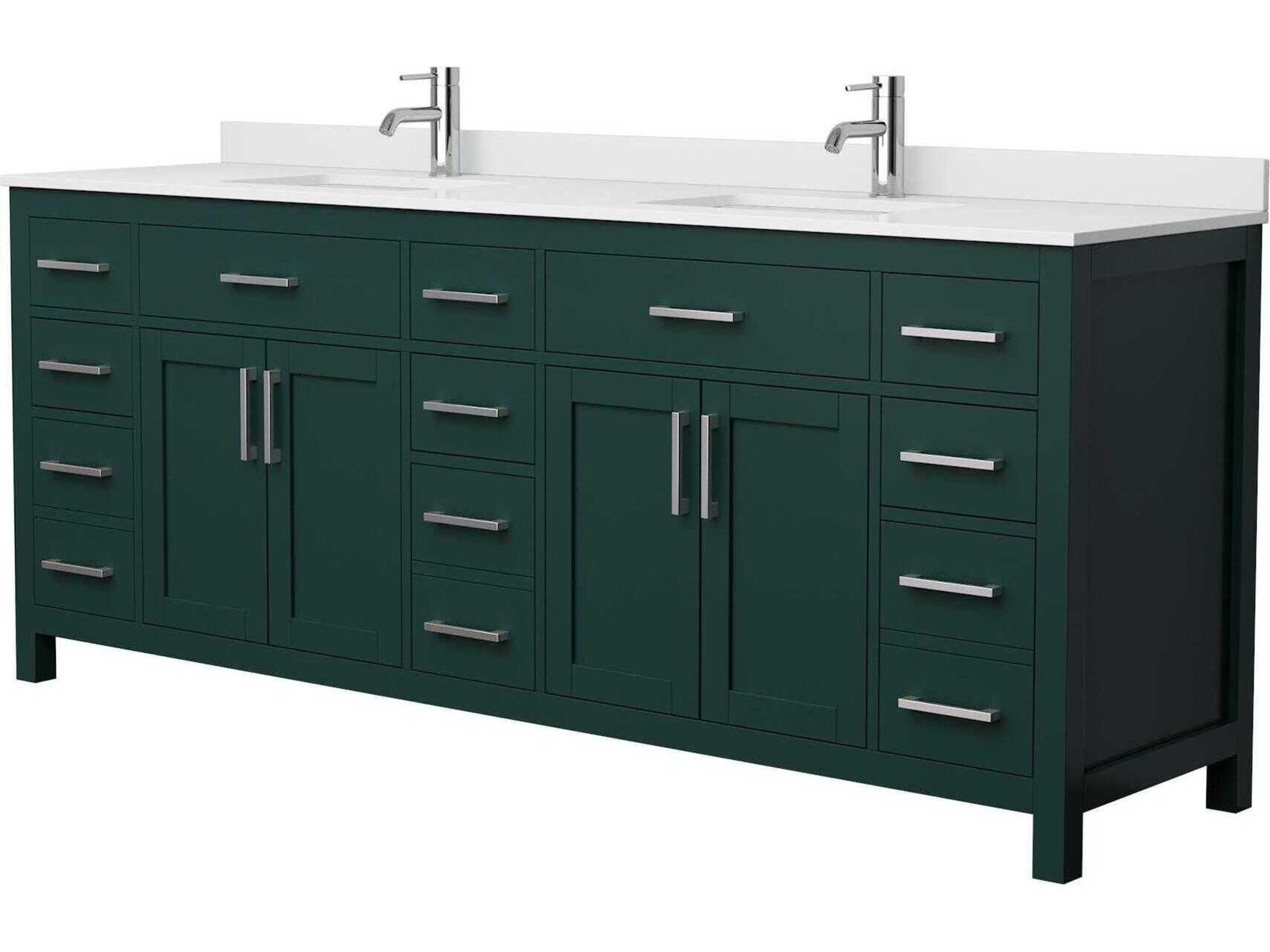 Wyndham Collection Beckett 84" Green Vanity