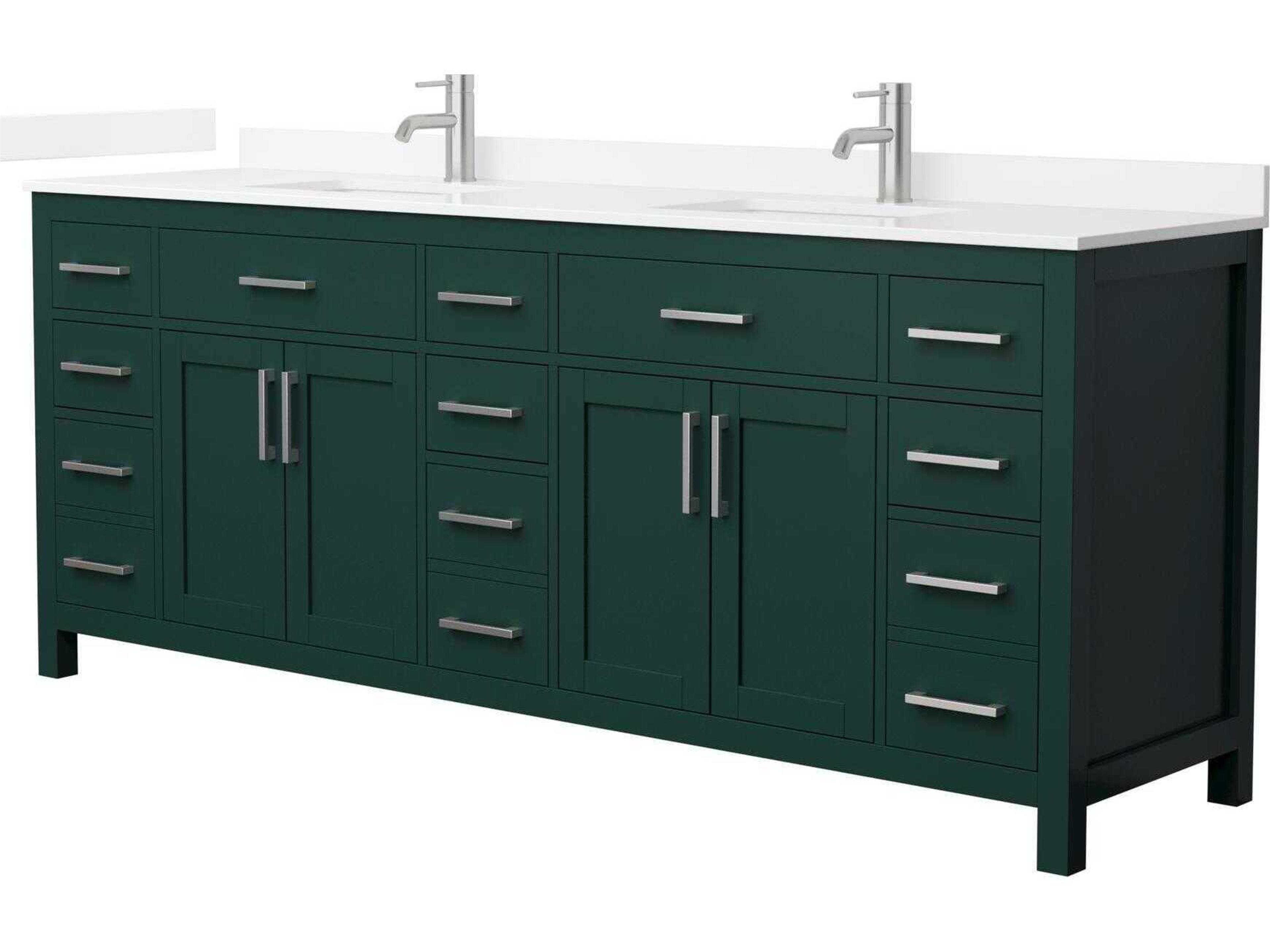 Wyndham Collection Beckett 84" Green Vanity